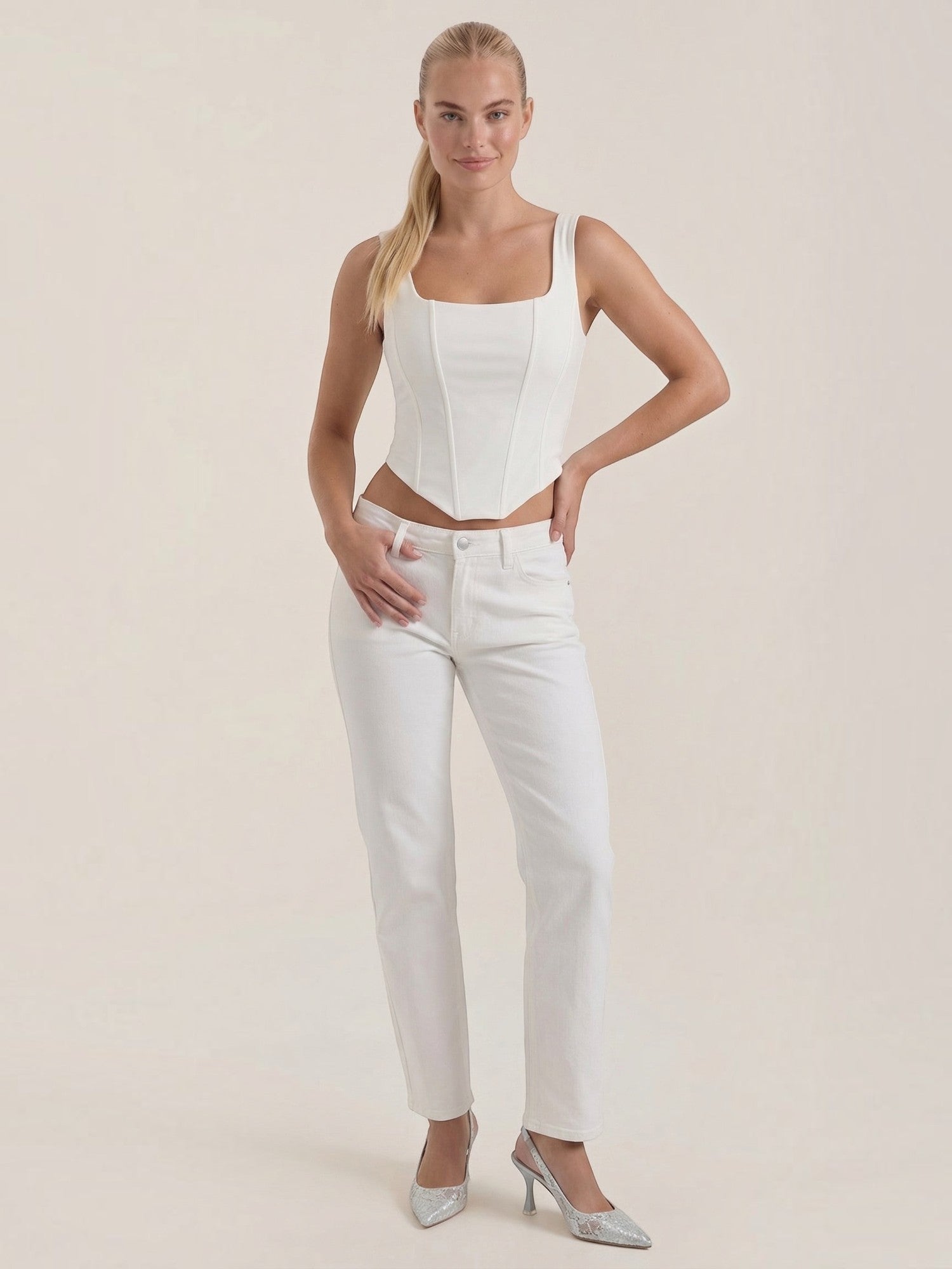 Square Neck Contour Tank Top