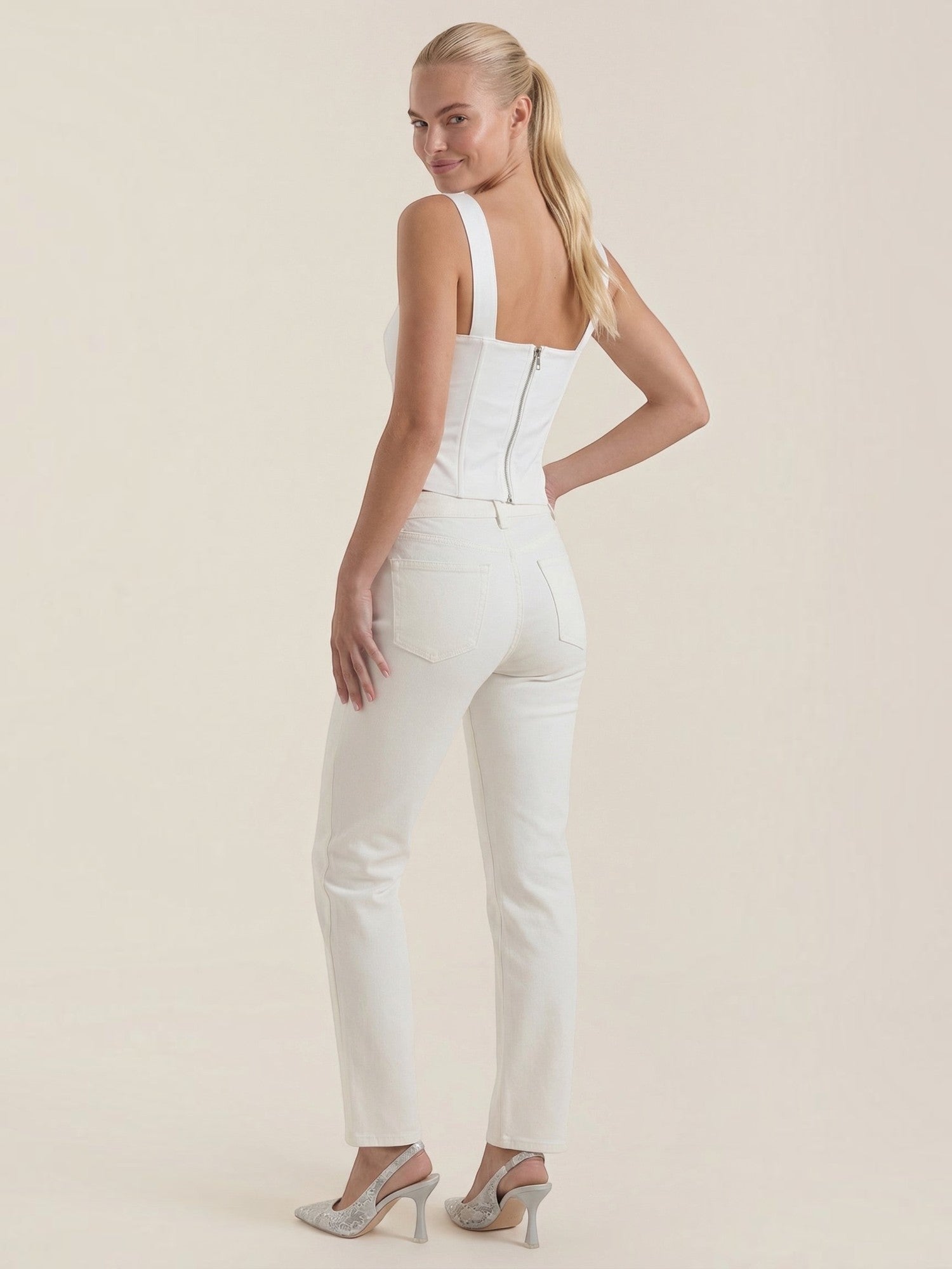 Square Neck Contour Tank Top