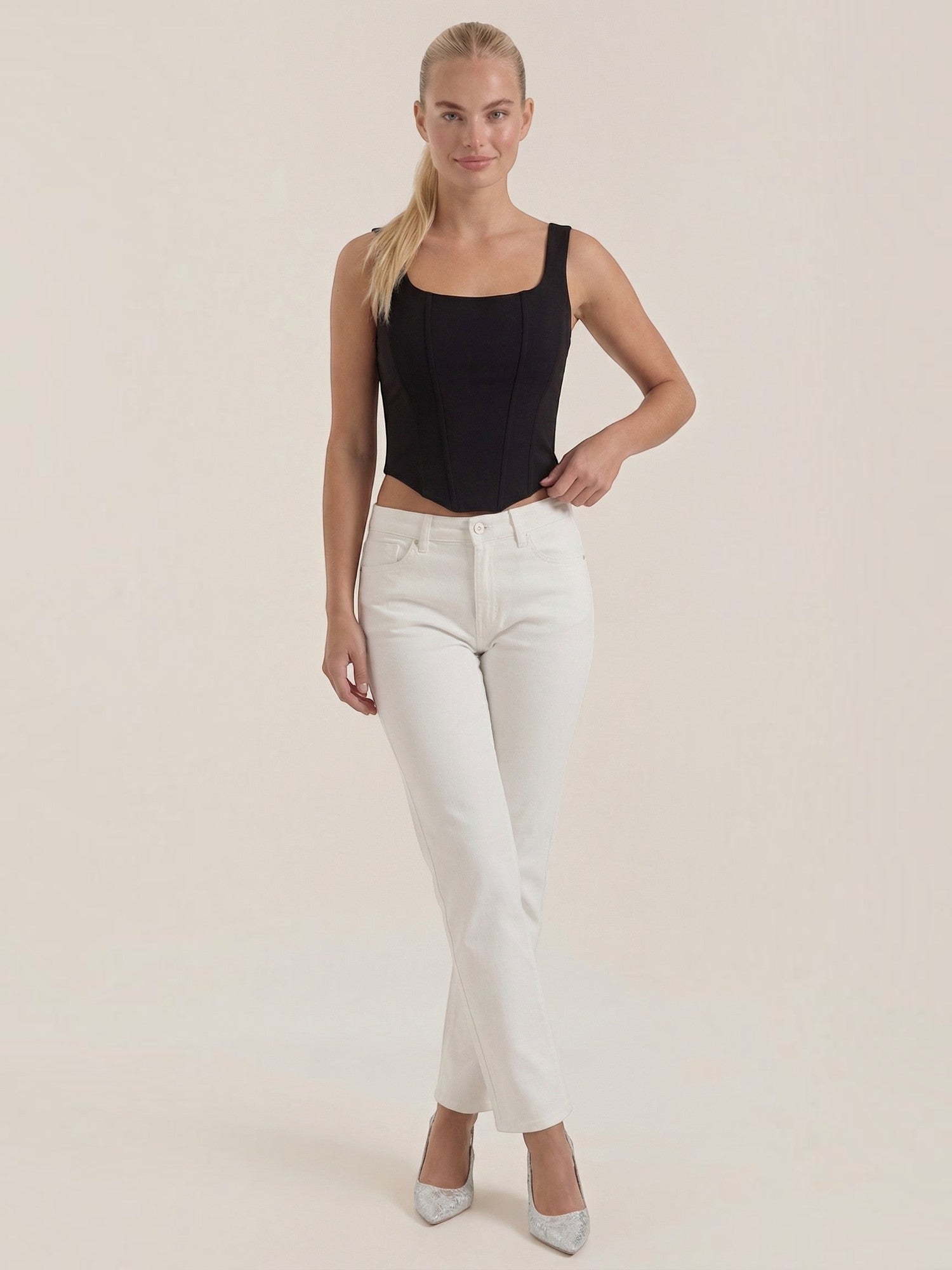 Square Neck Contour Tank Top