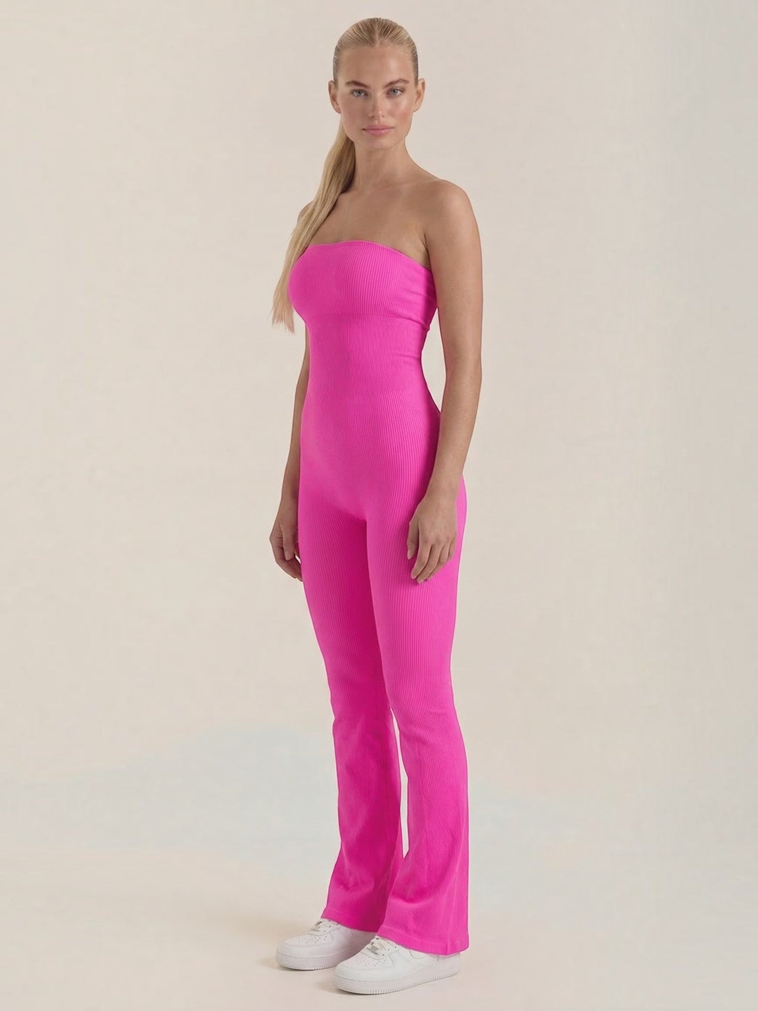 Strapless Flared Leg Jumpsuit