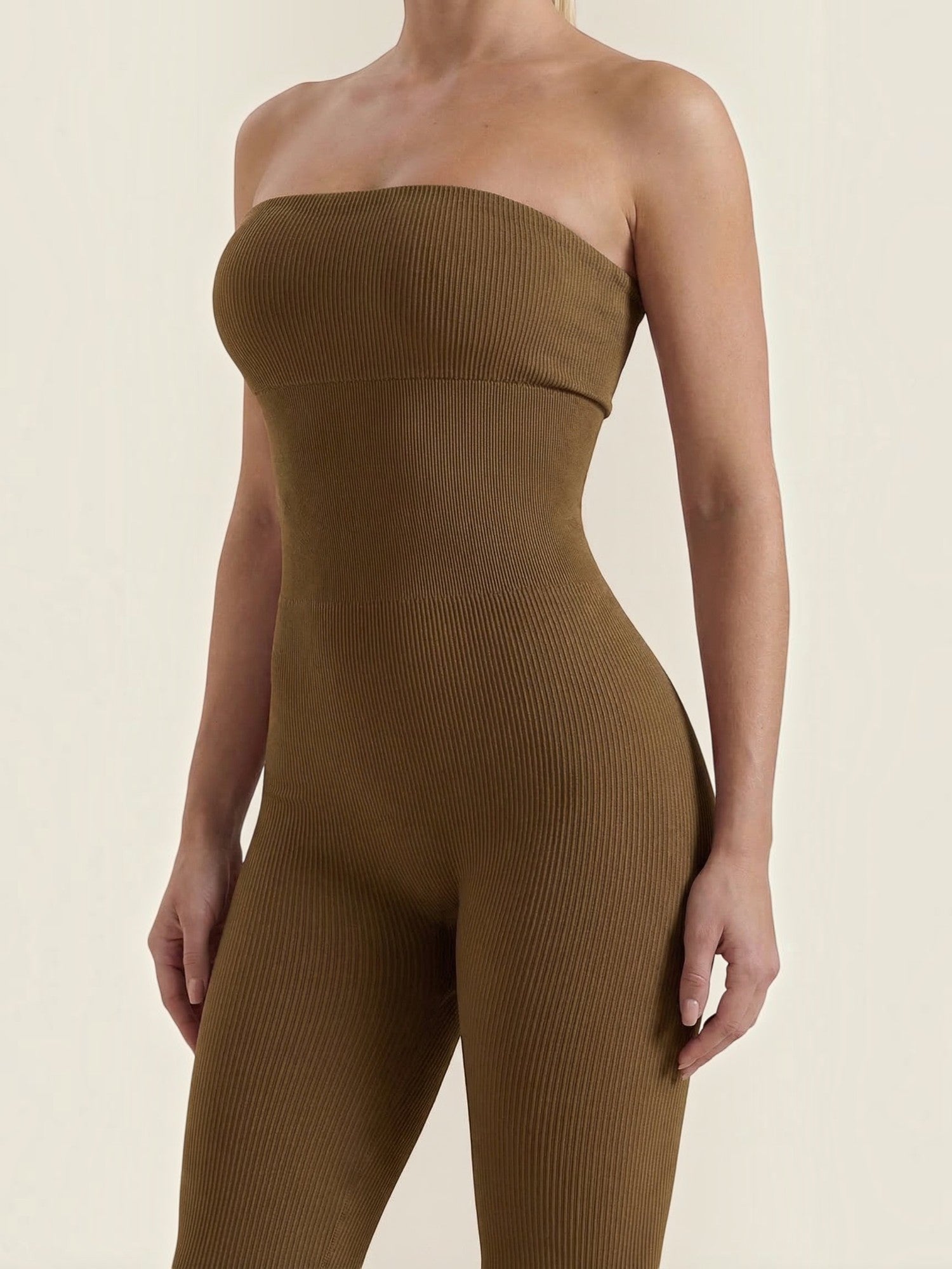 Strapless Flared Leg Jumpsuit