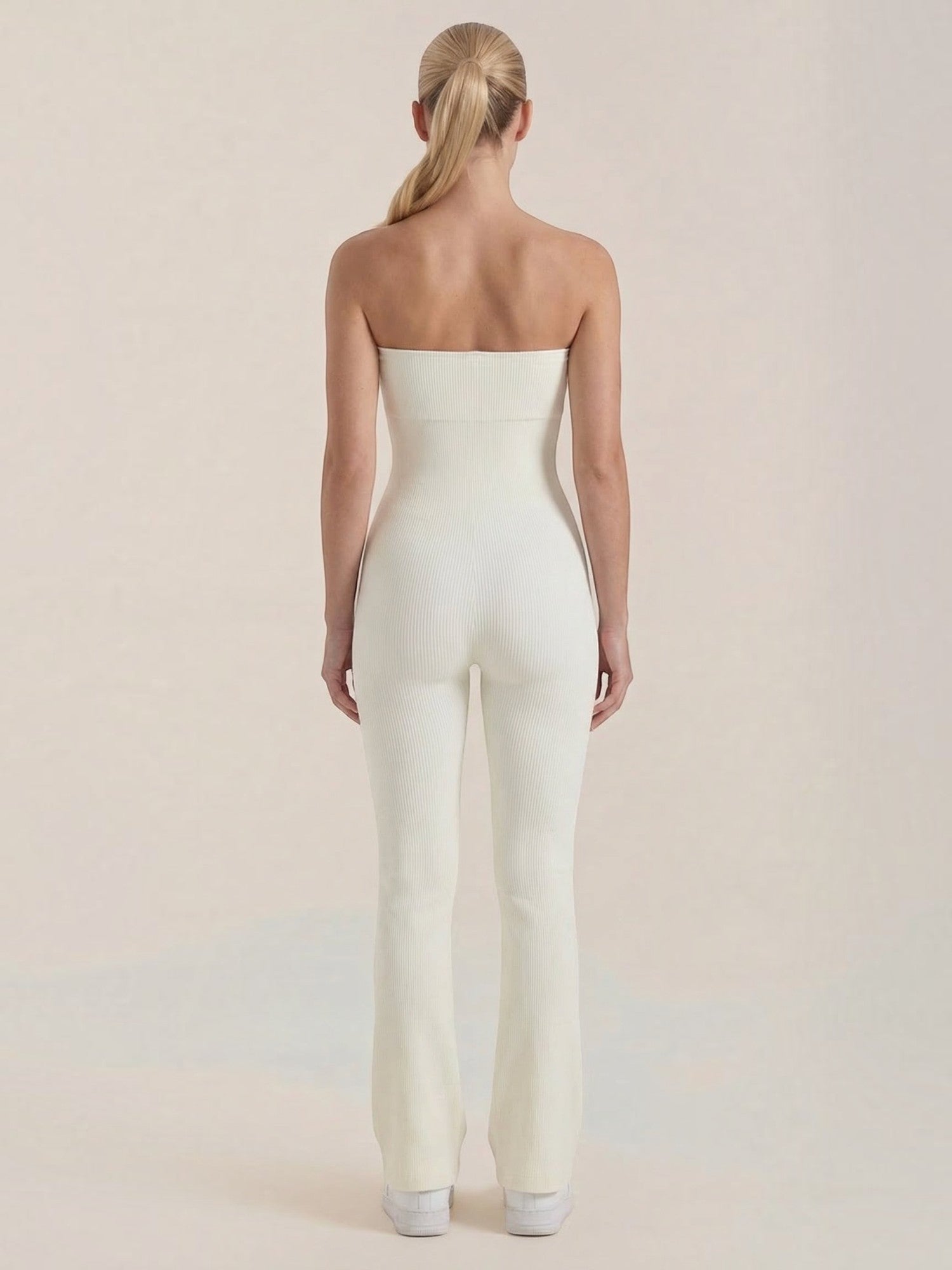 Strapless Flared Leg Jumpsuit