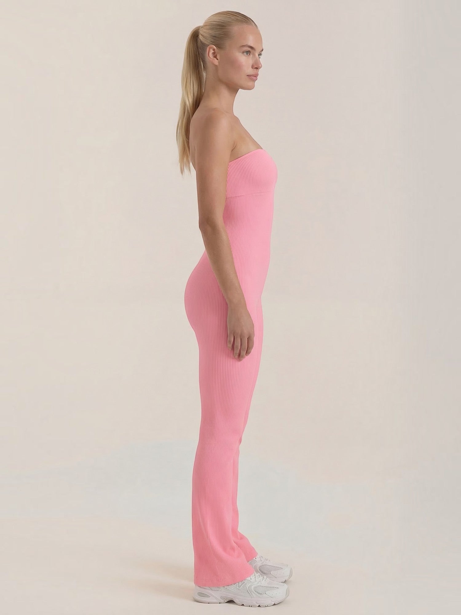 Strapless Flared Leg Jumpsuit