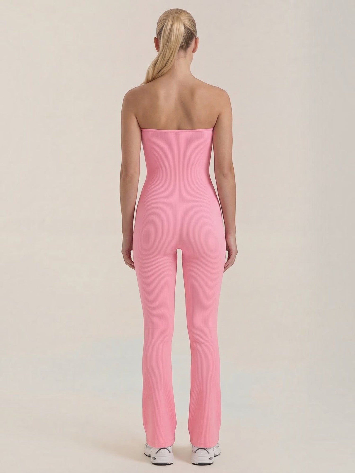 Strapless Flared Leg Jumpsuit