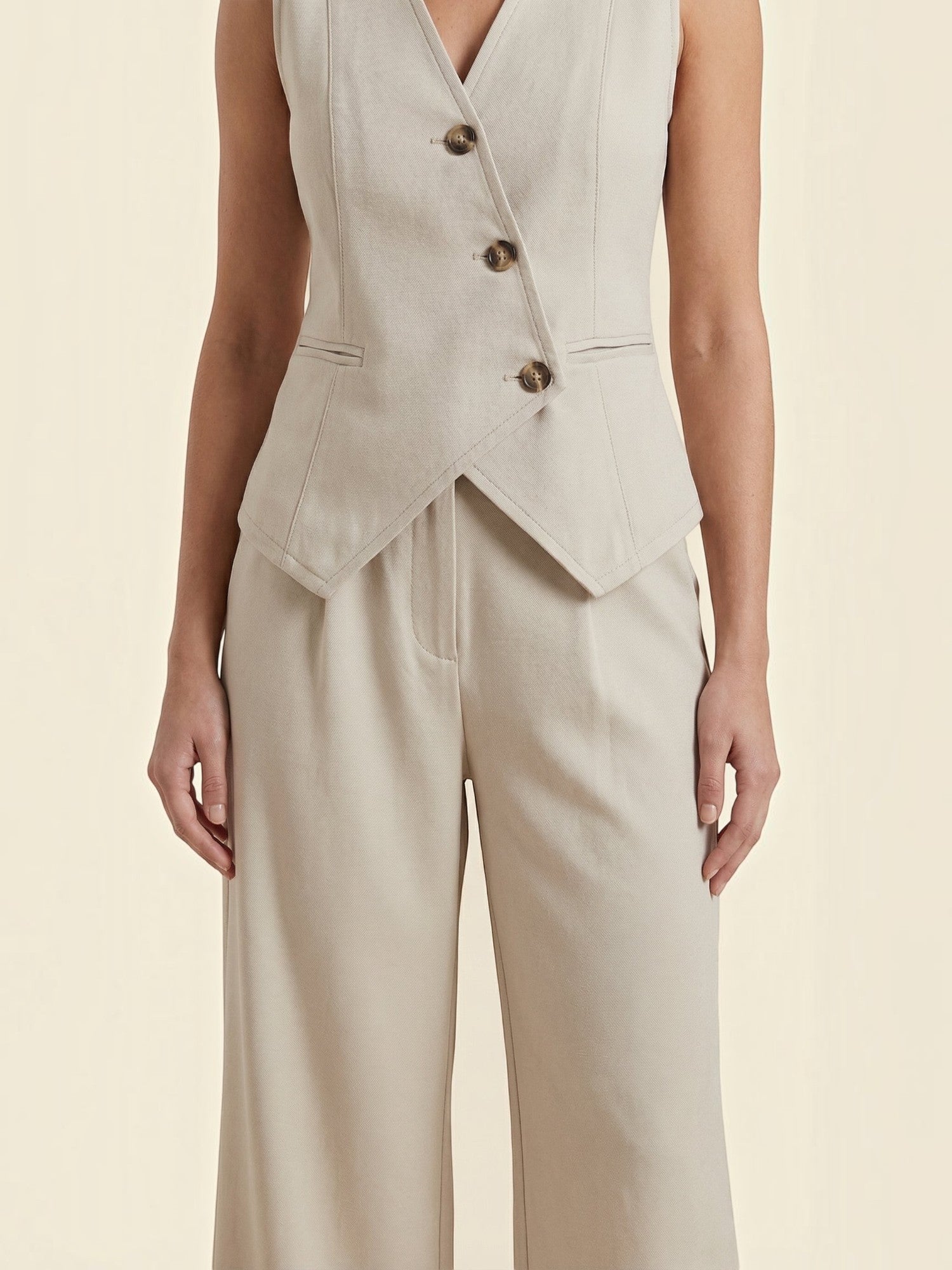 Tailored Vest & Wide Leg Trouser Set