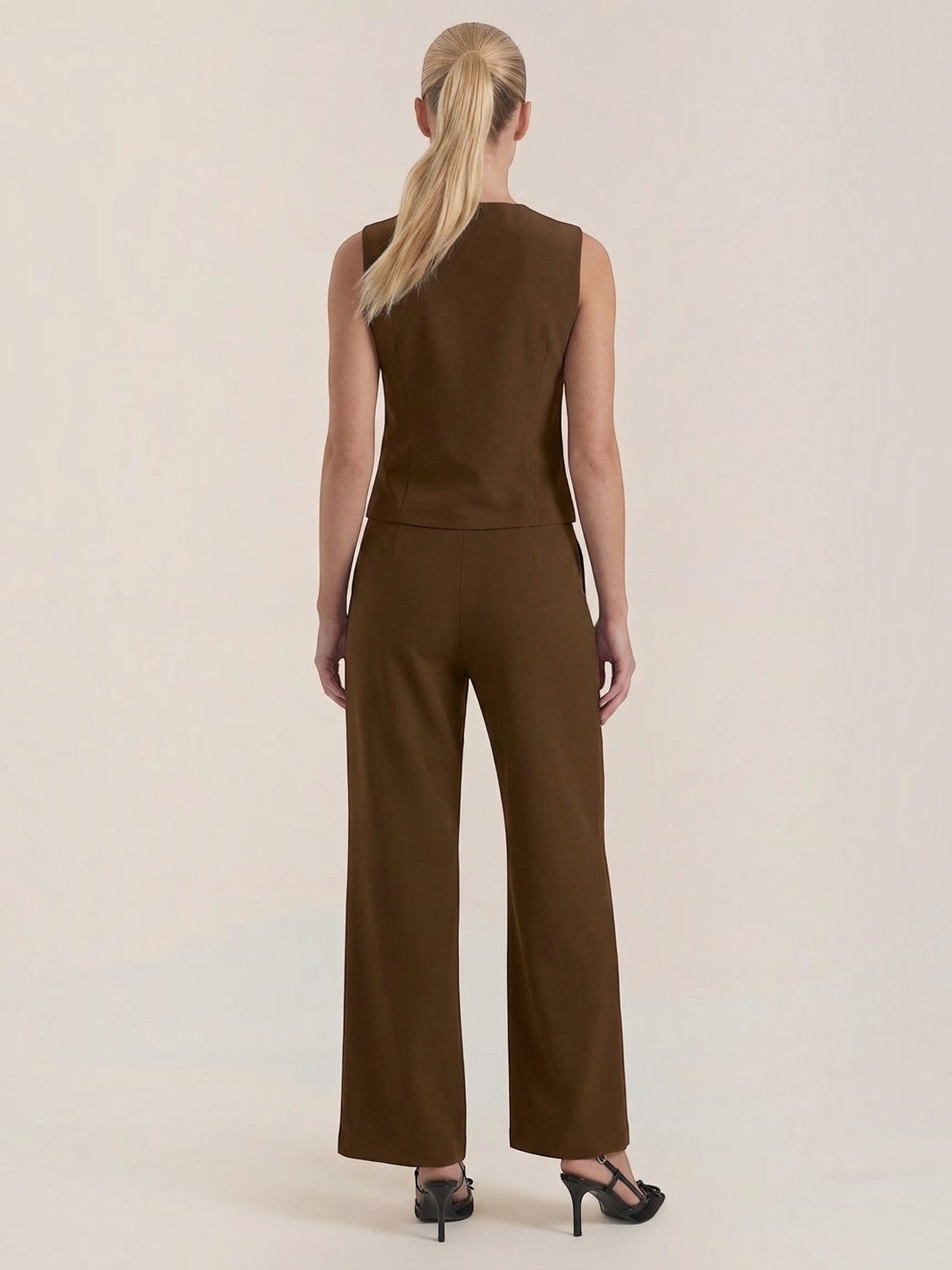 Tailored Vest & Wide Leg Trouser Set