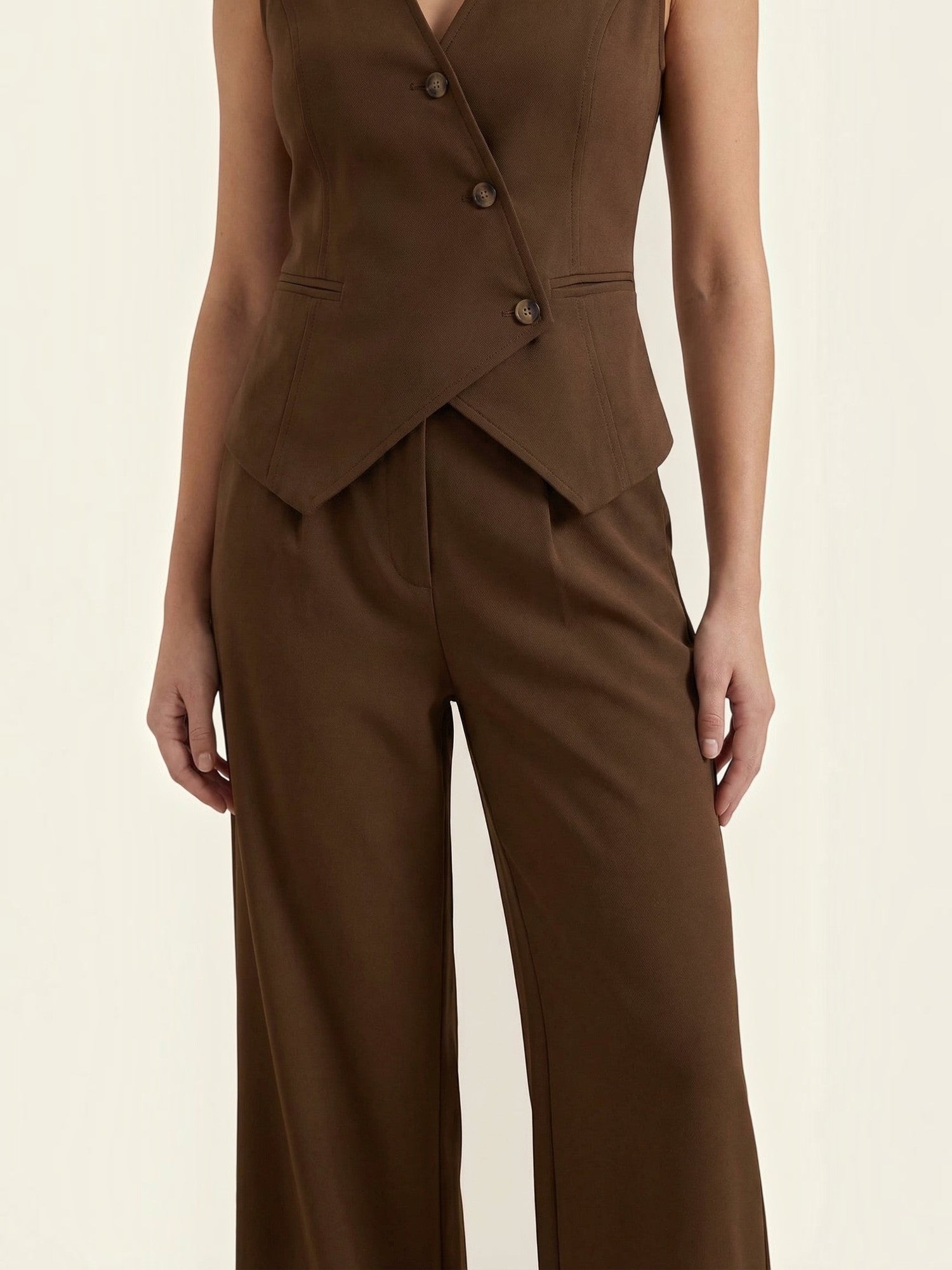 Tailored Vest & Wide Leg Trouser Set