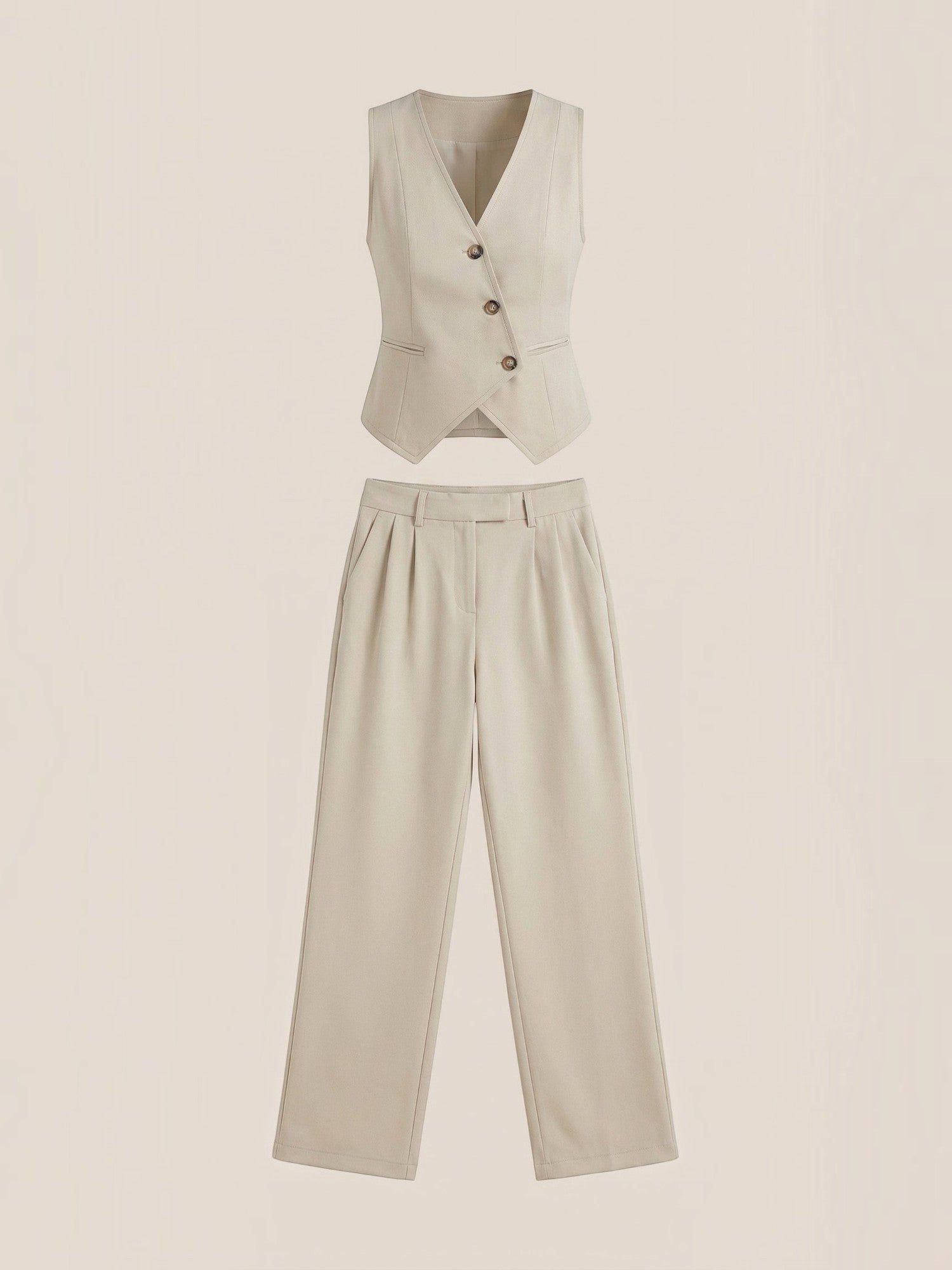 Tailored Vest & Wide Leg Trouser Set