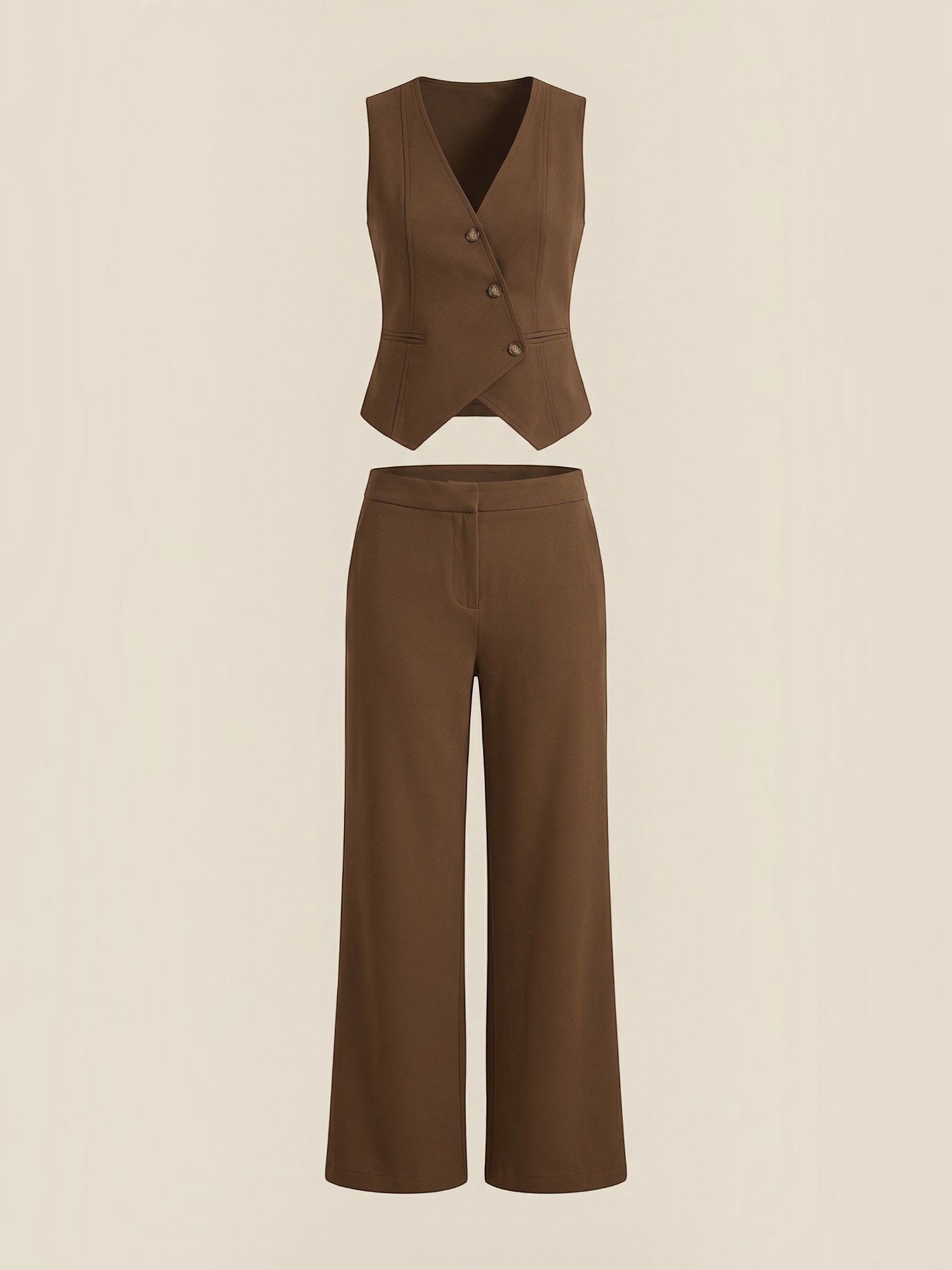 Tailored Vest & Wide Leg Trouser Set