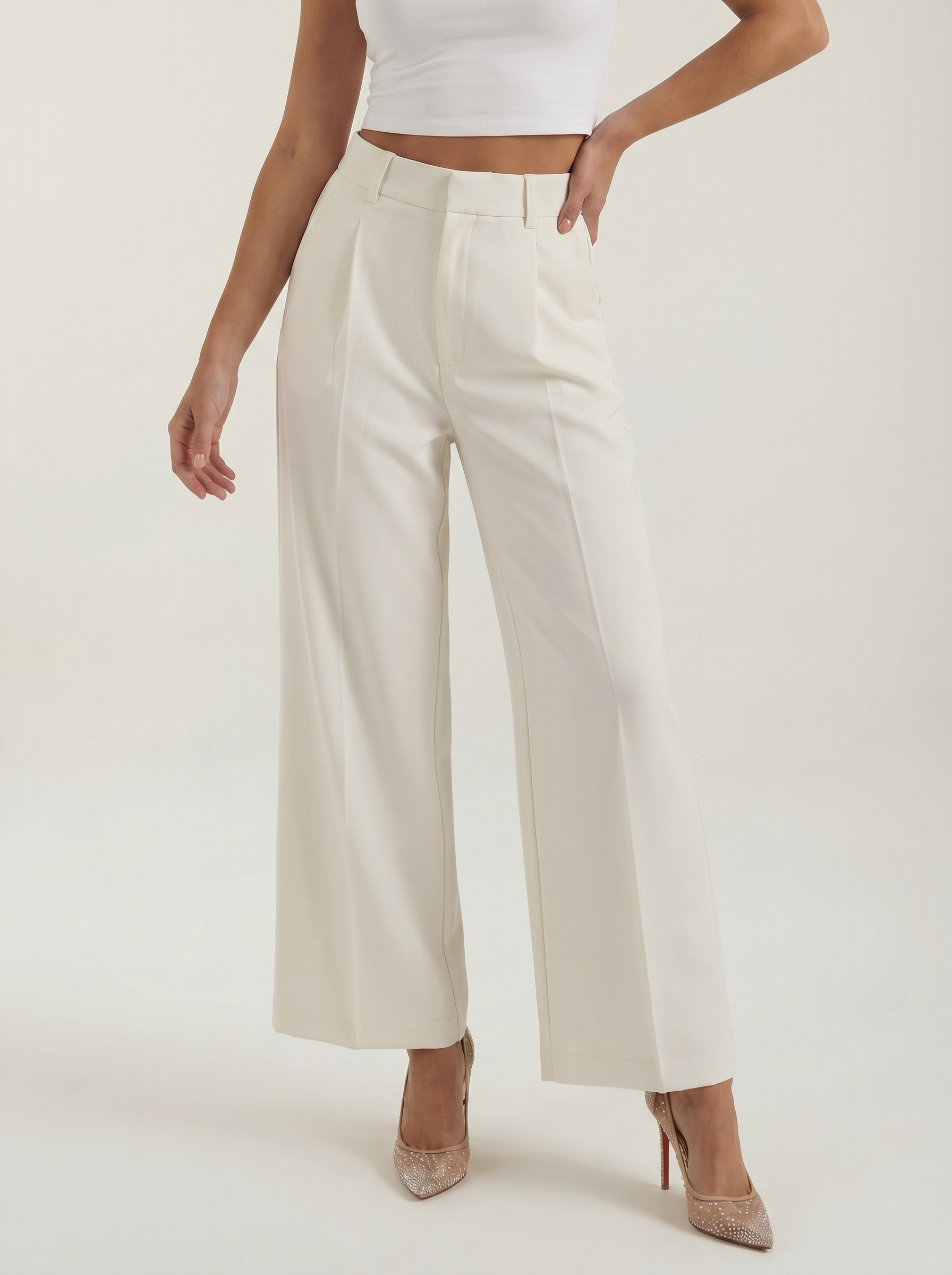 Straight Leg Tailored Trousers