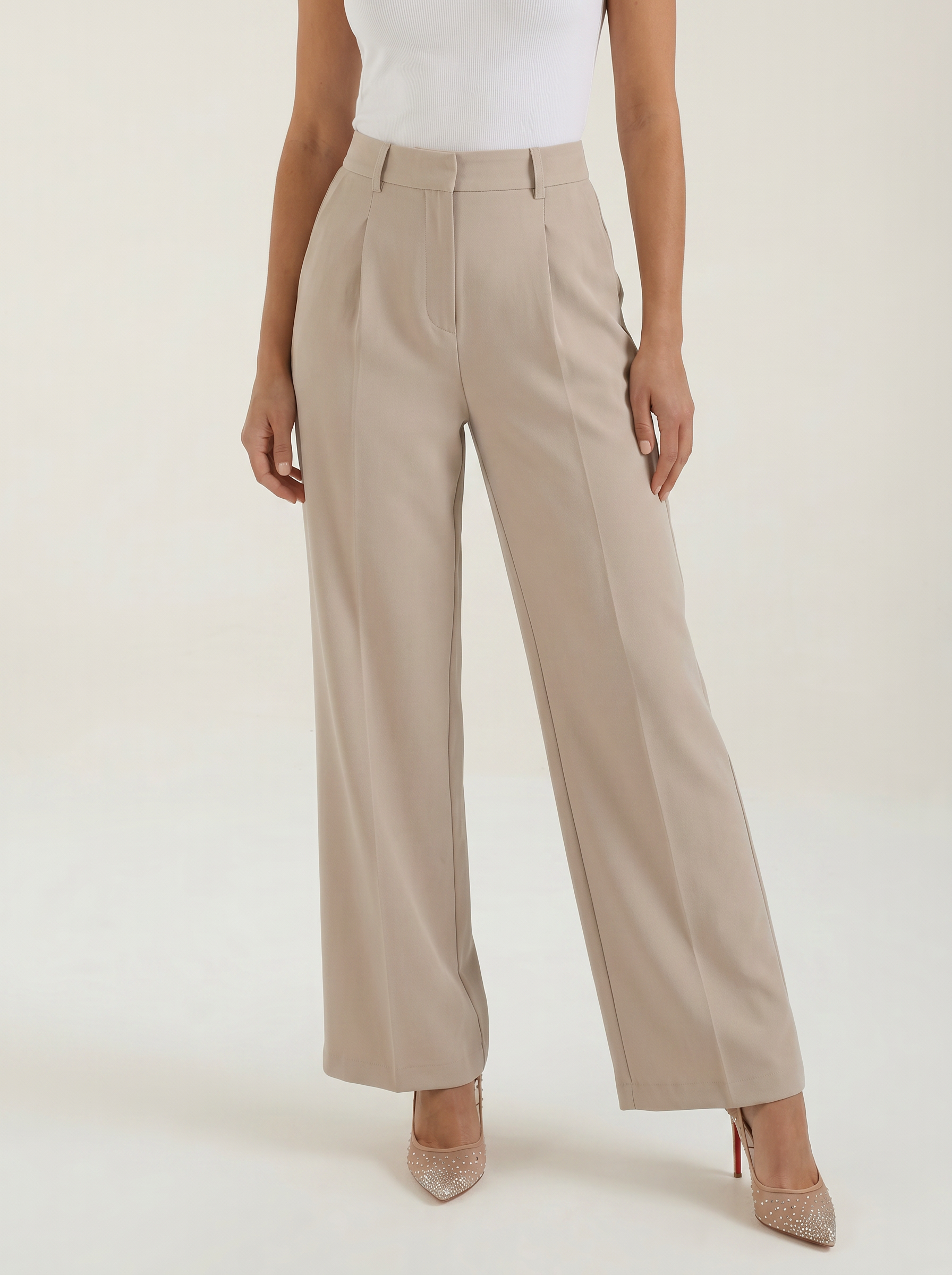 Straight Leg Tailored Trousers