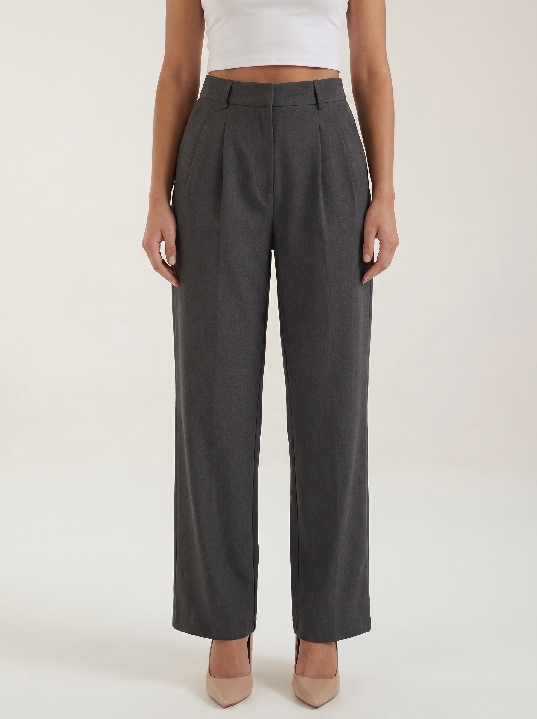 Straight Leg Tailored Trousers