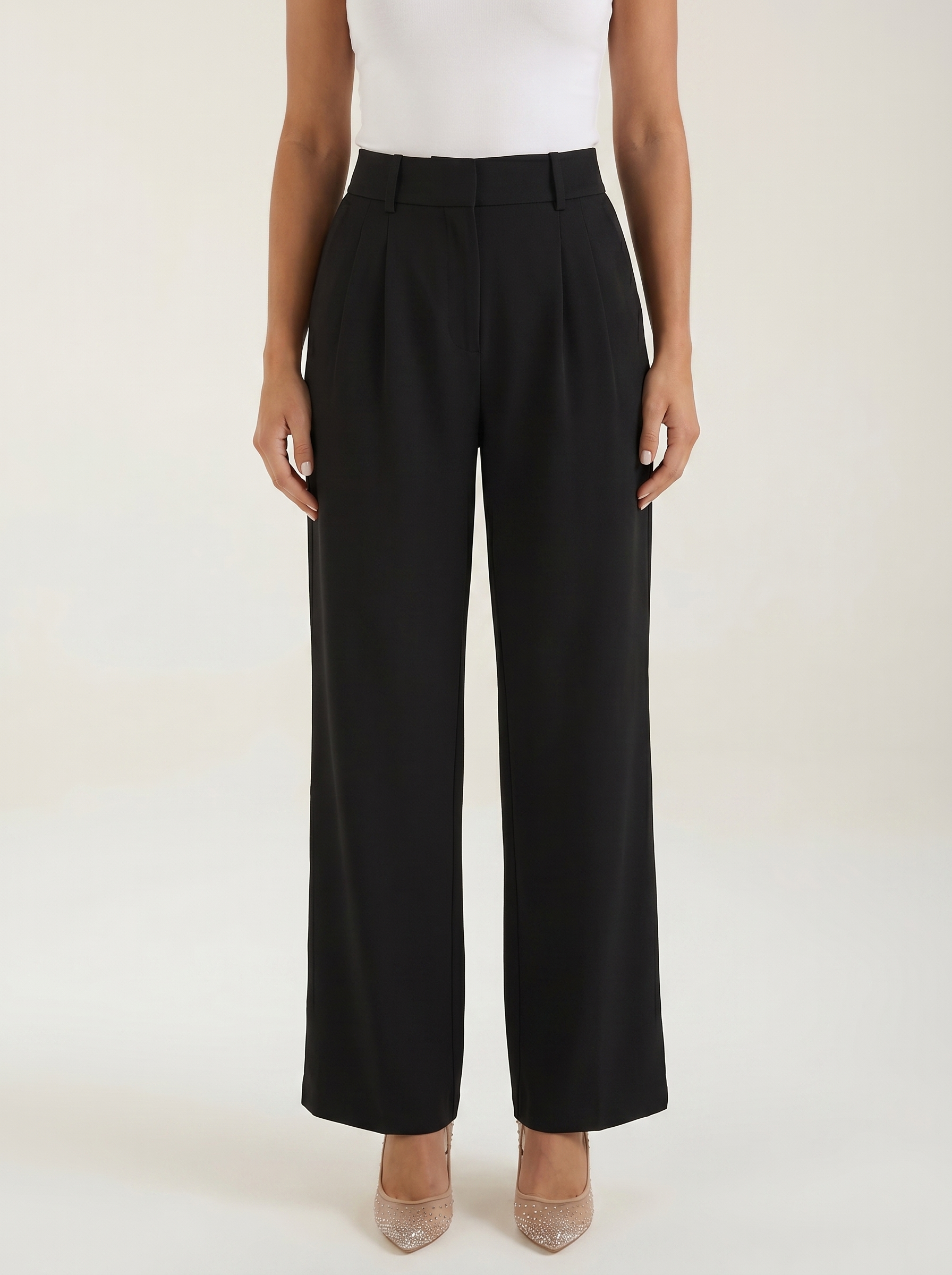 Straight Leg Tailored Trousers