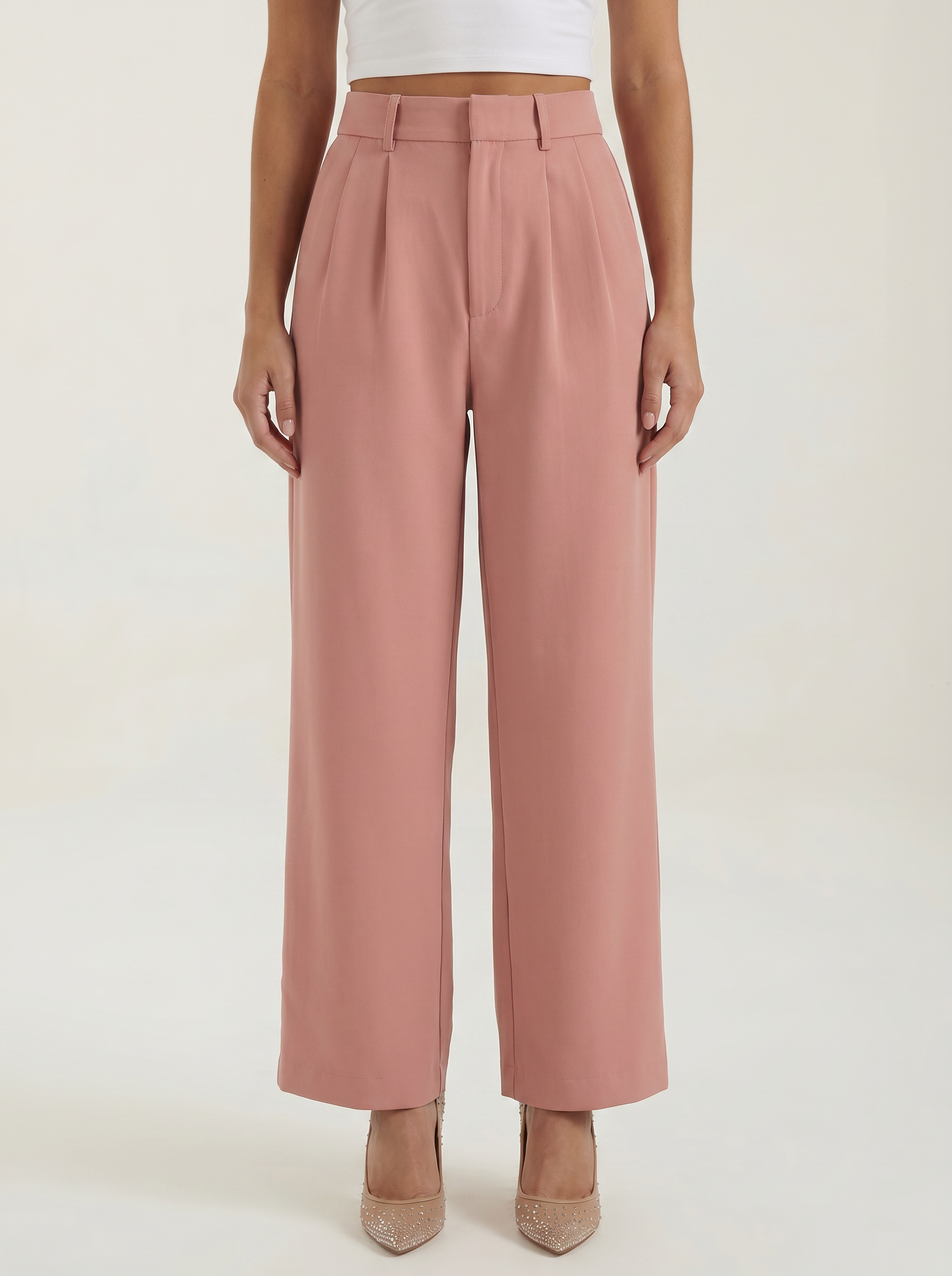 Straight Leg Tailored Trousers