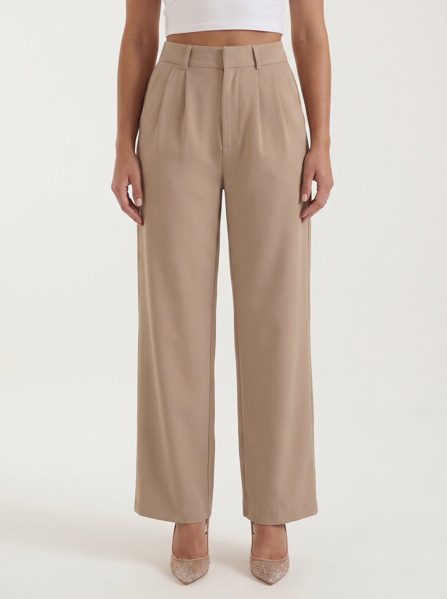 Straight Leg Tailored Trousers