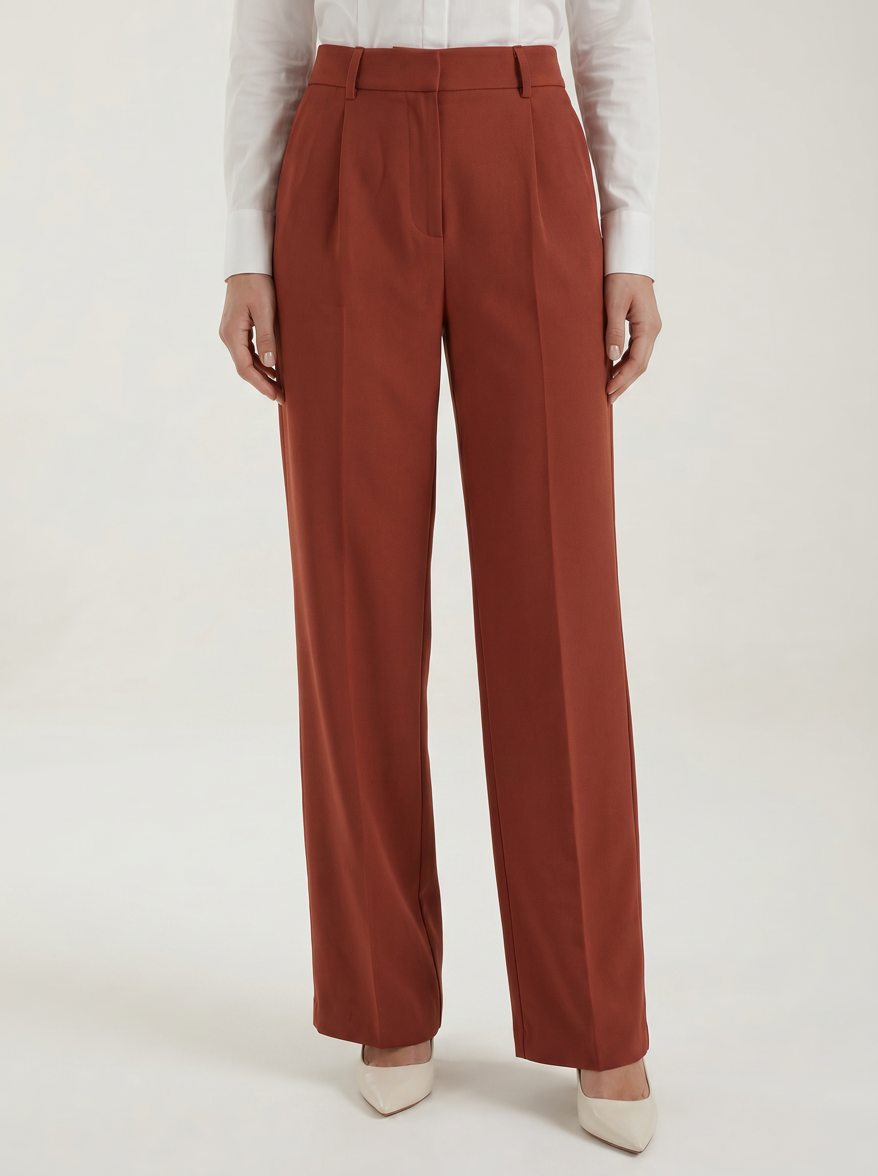 Tailored High Waist Wide Leg Trousers