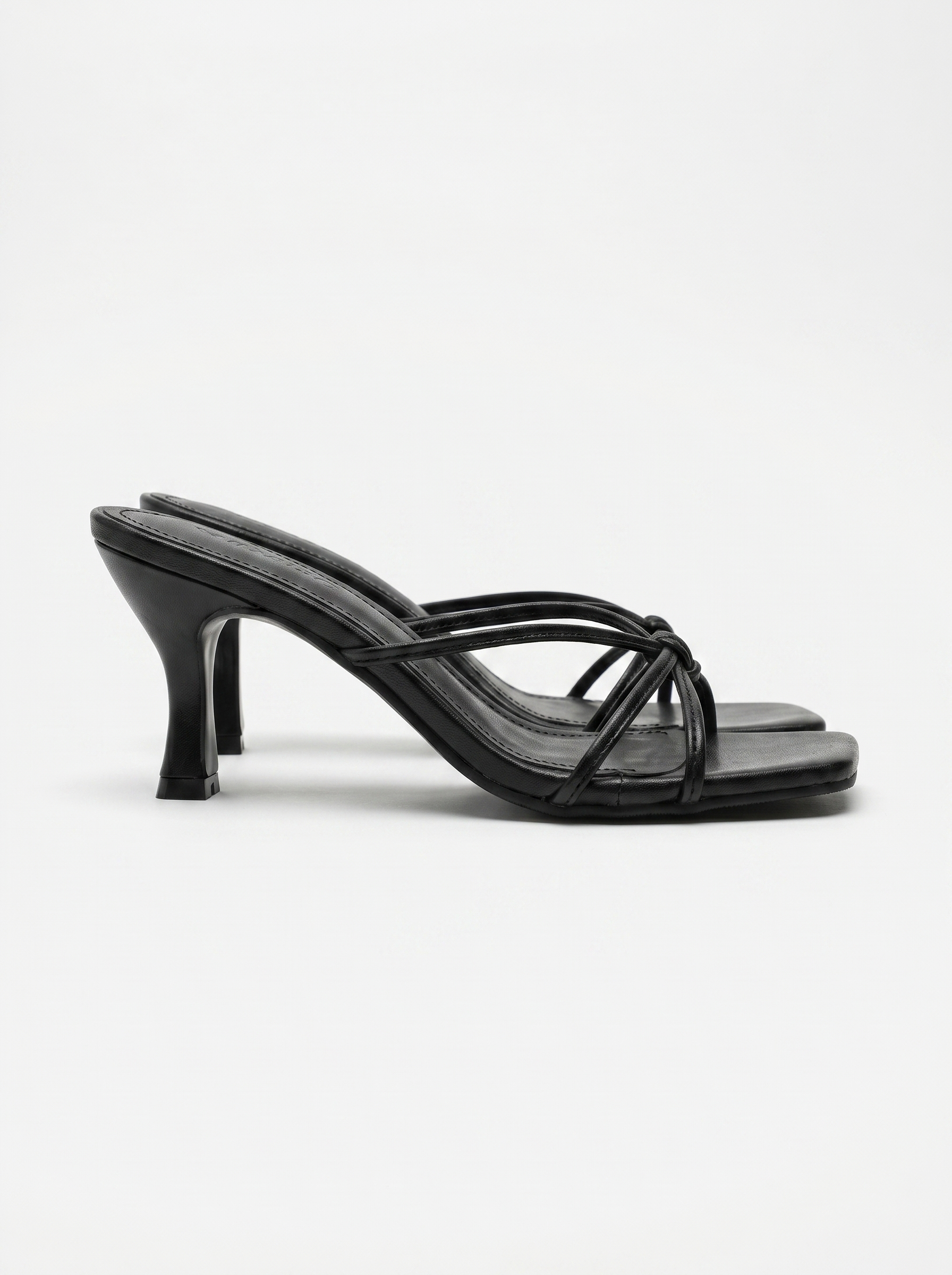 Knotted Strap Heeled Sandals