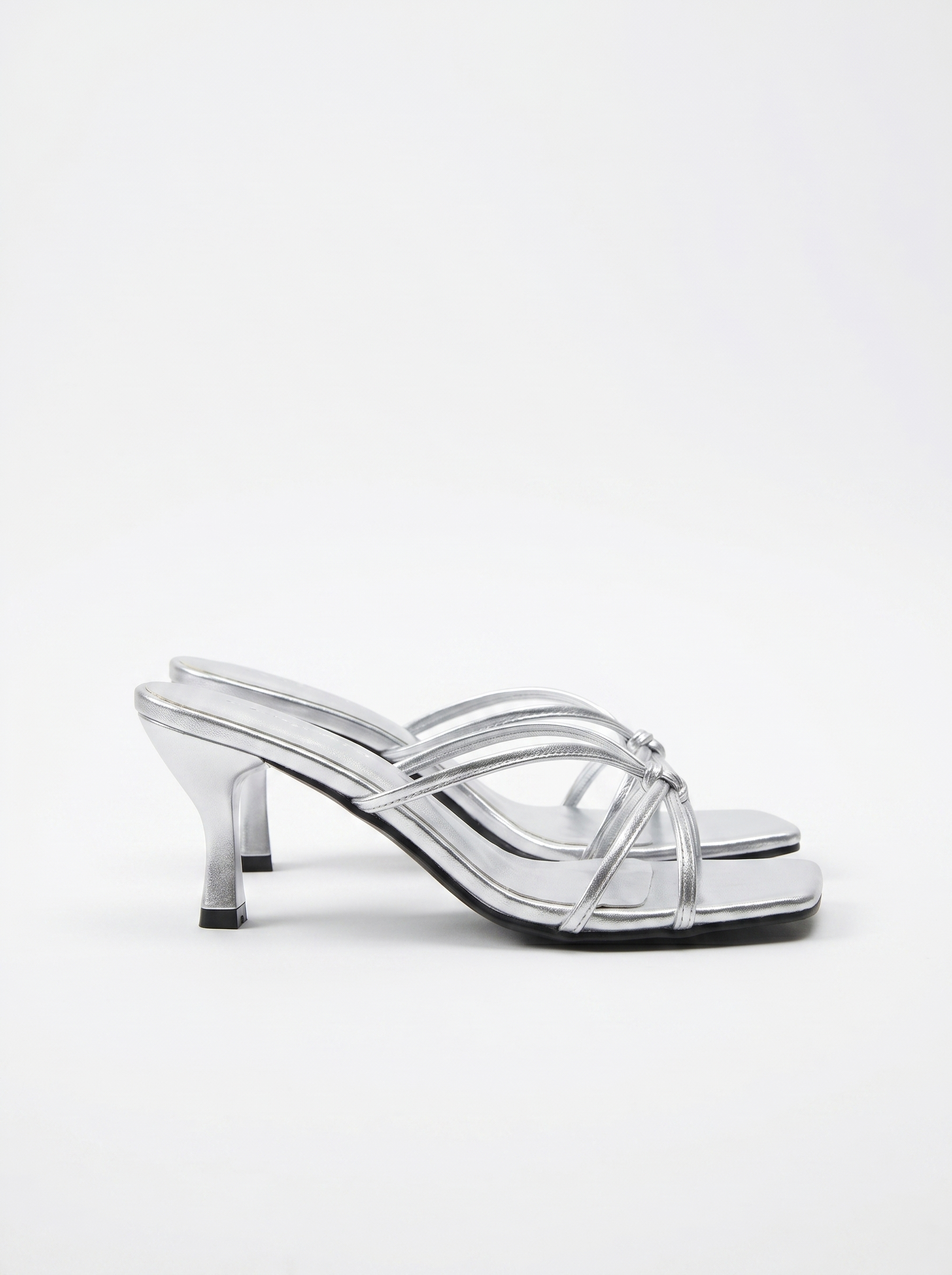 Knotted Strap Heeled Sandals
