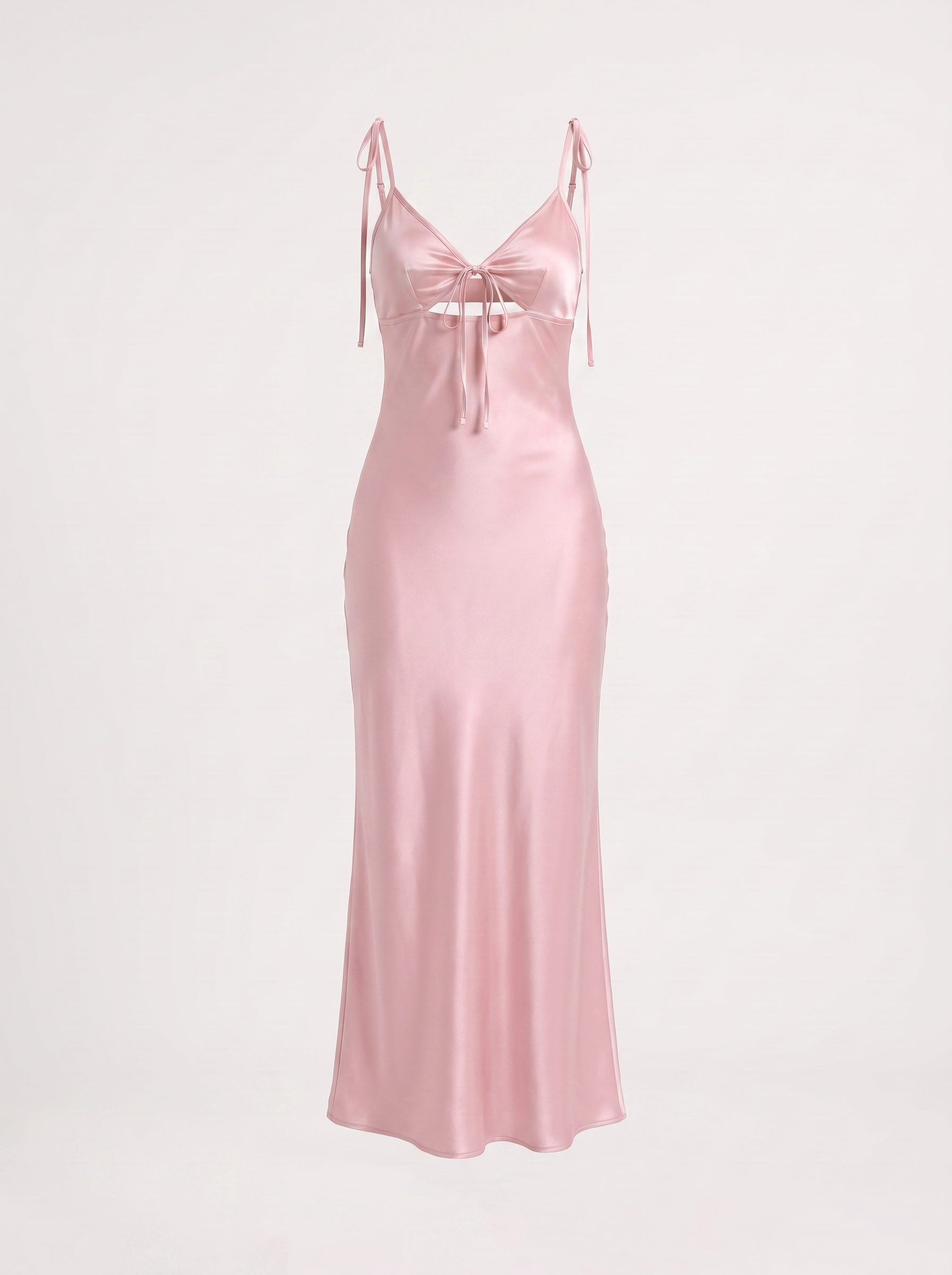 Tie-Front Maxi Dress with Cut-Out Detail