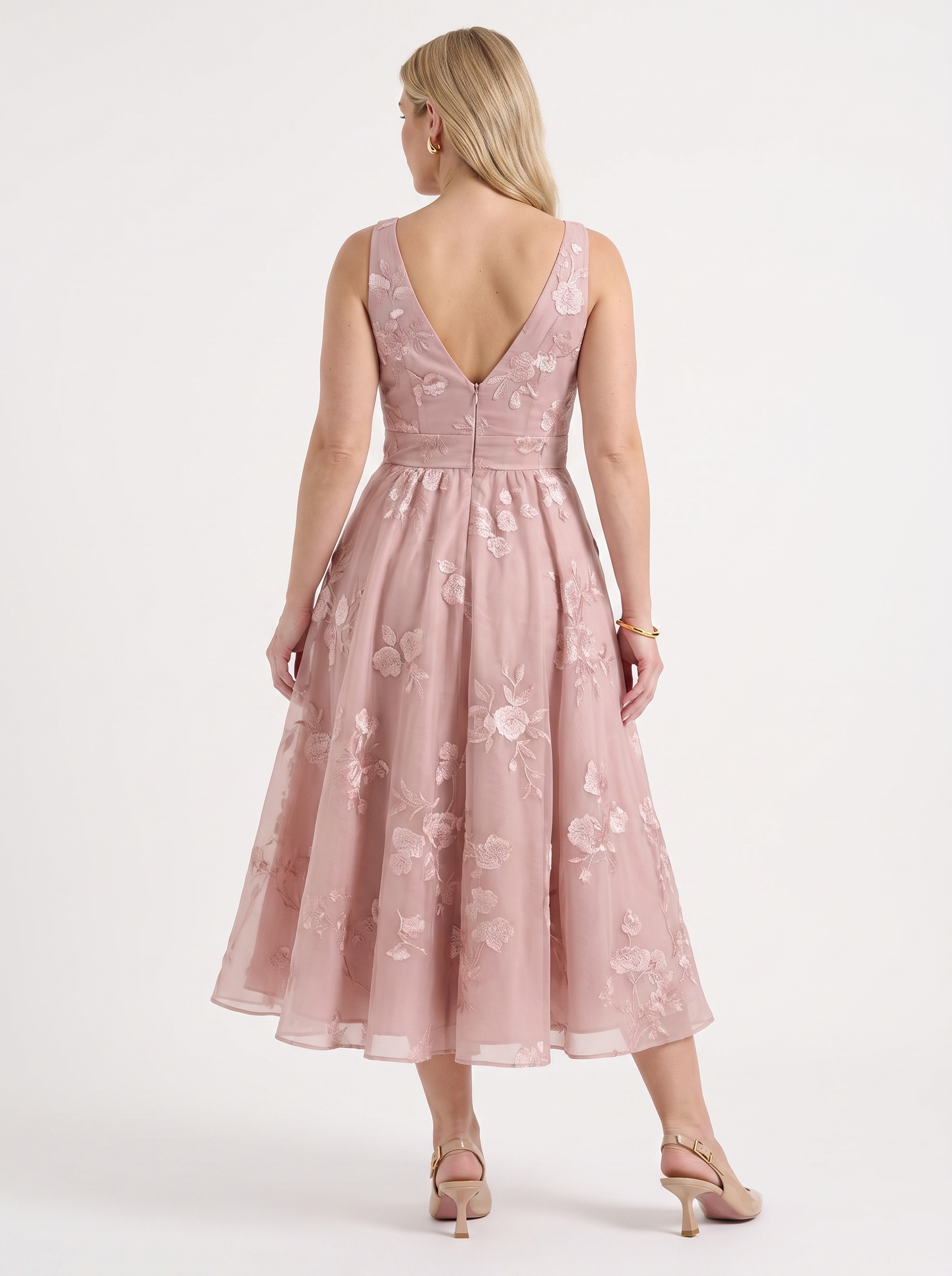 Floral Wrap Midi Dress