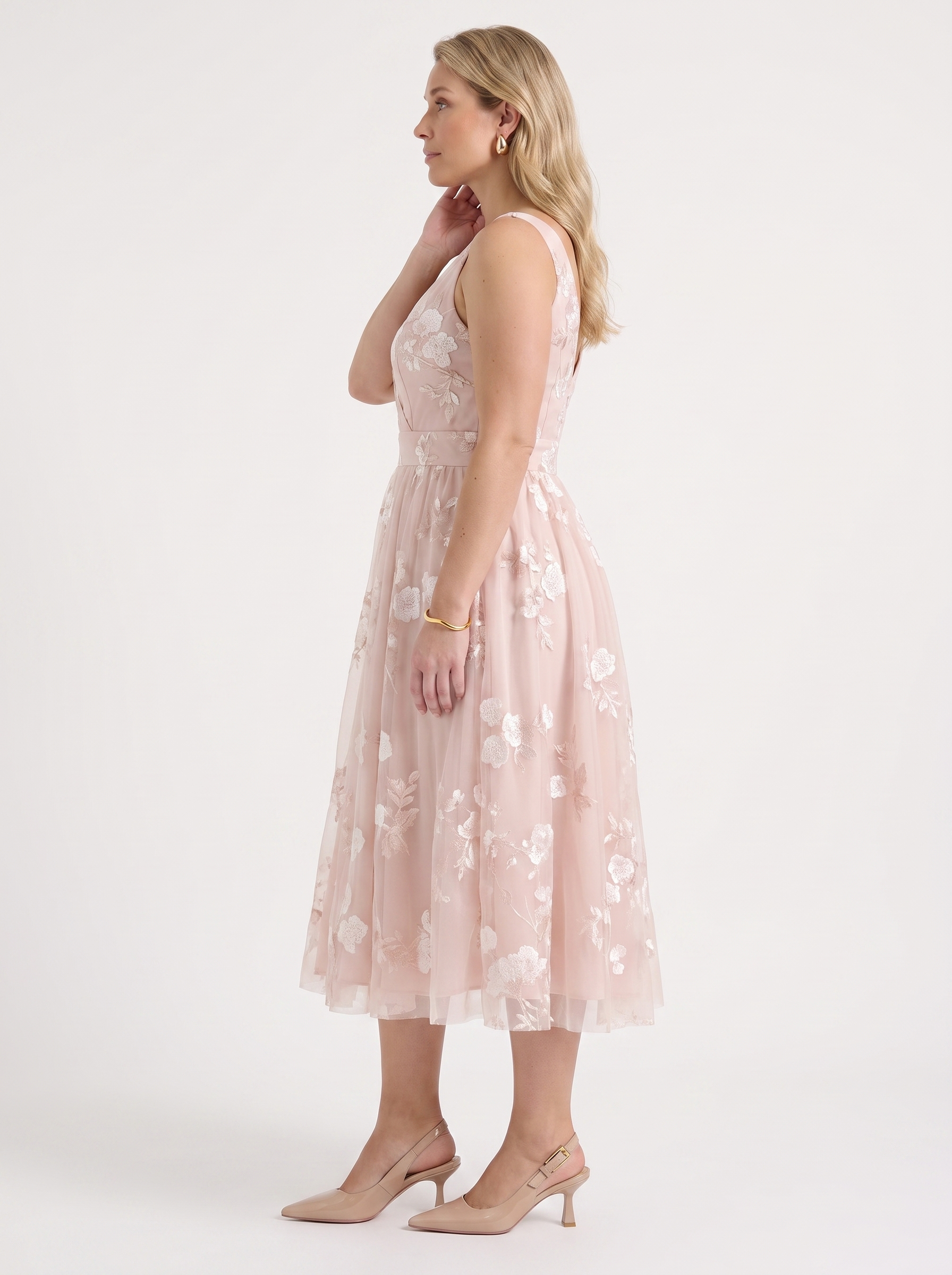 Floral Wrap Midi Dress