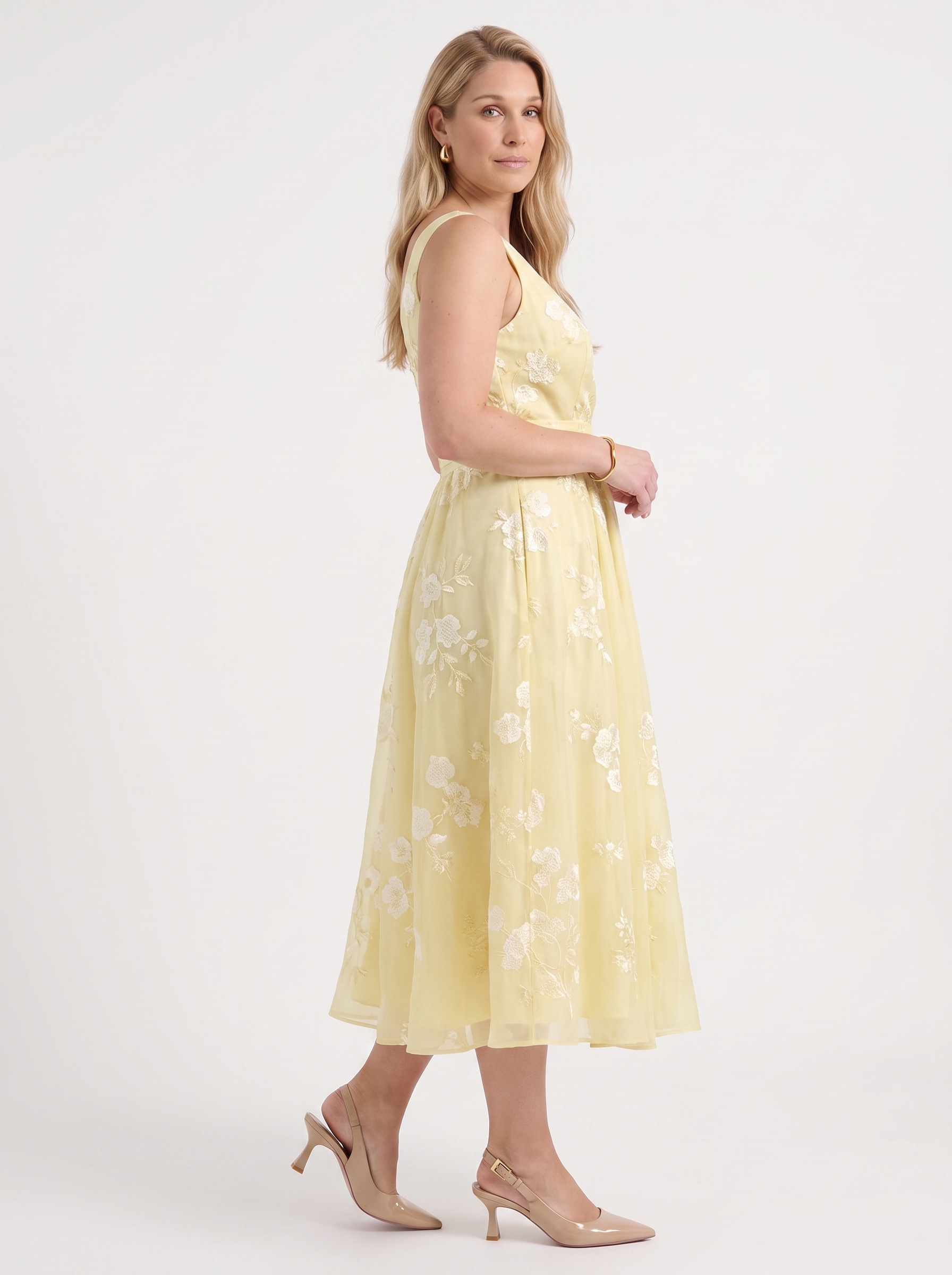 Floral Wrap Midi Dress