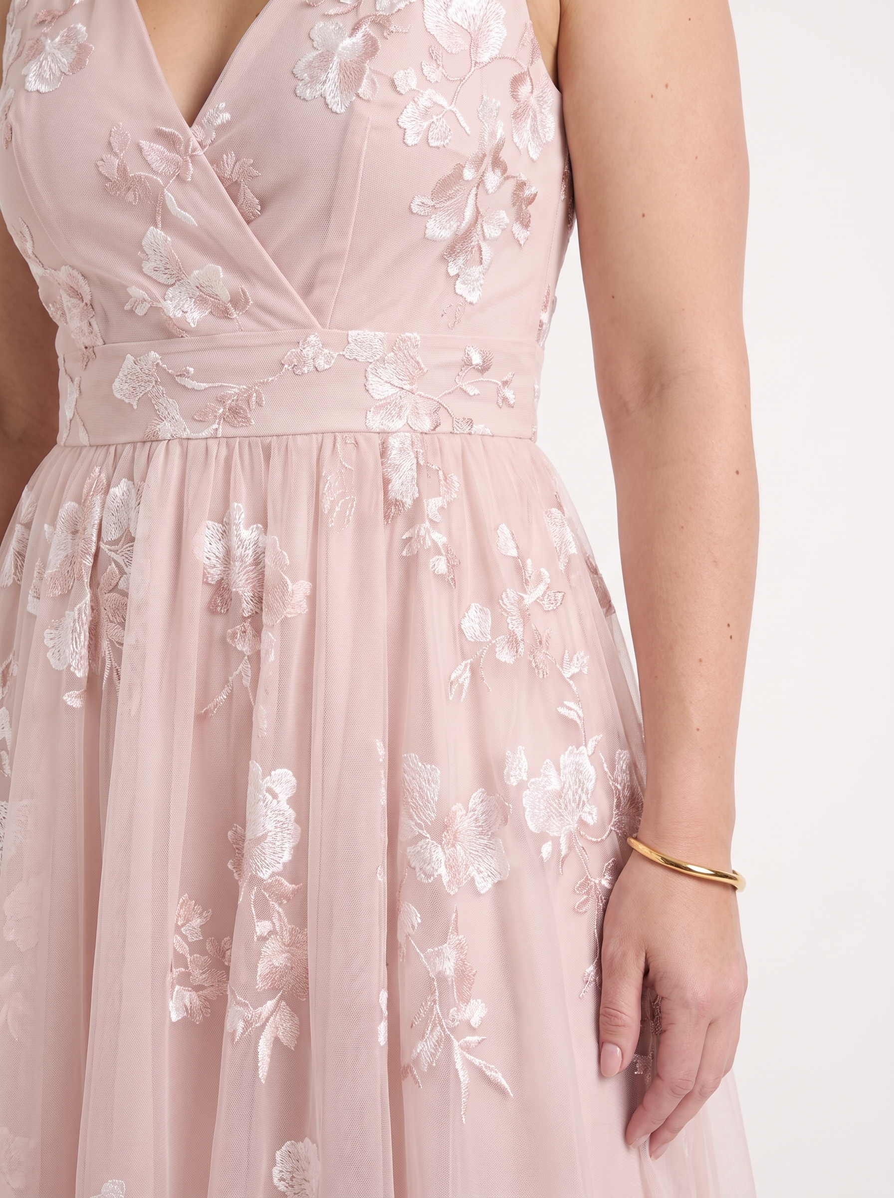 Floral Wrap Midi Dress
