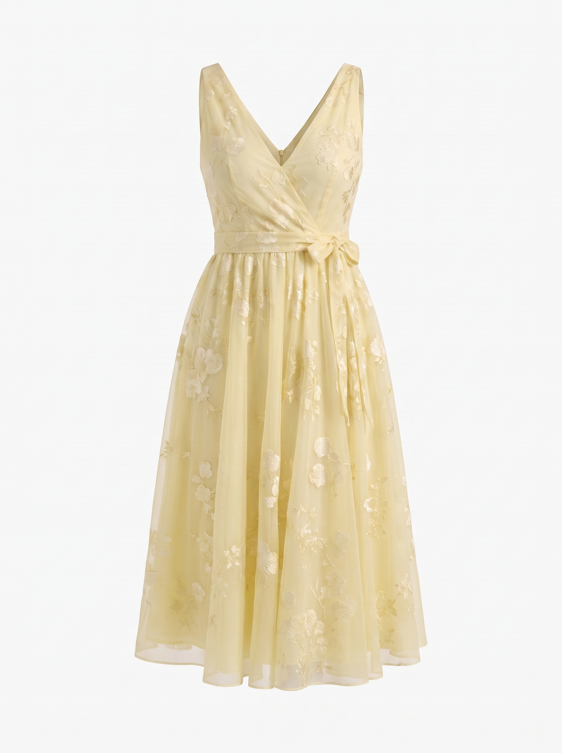 Floral Wrap Midi Dress