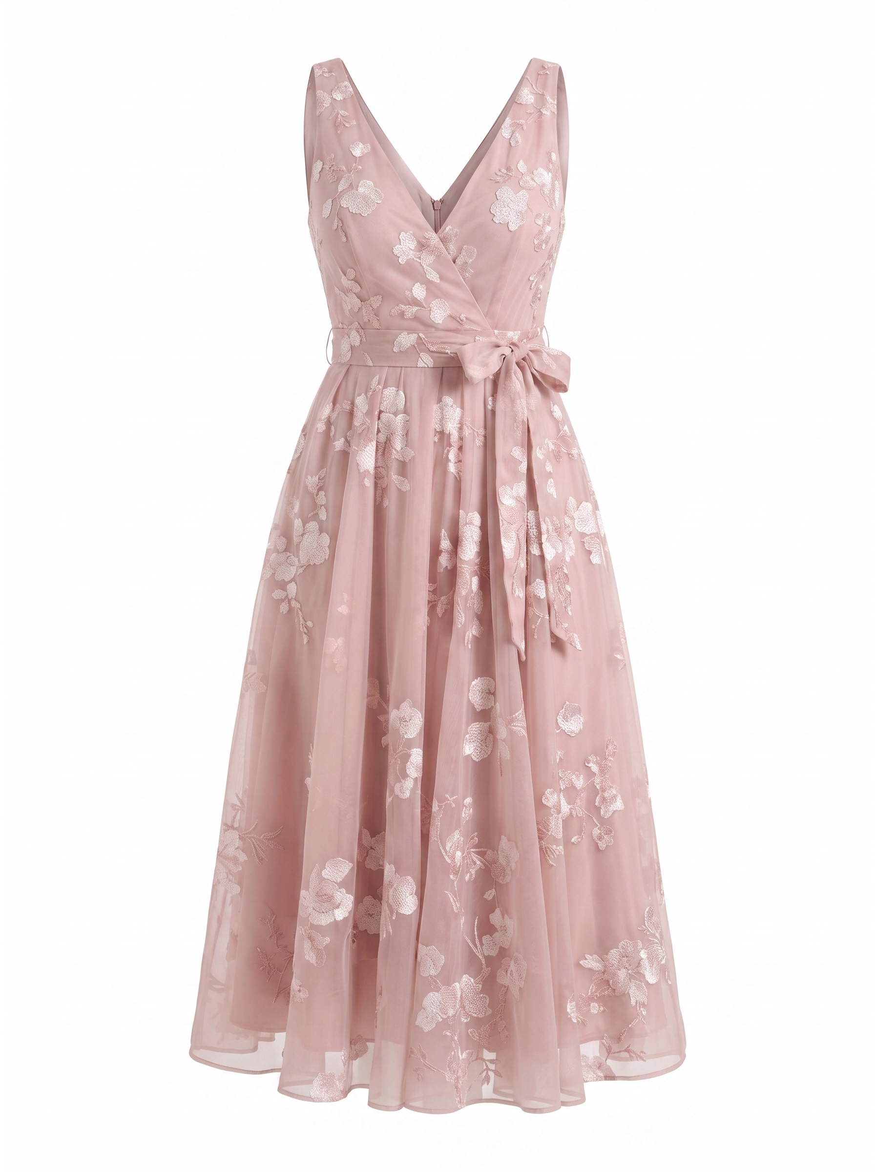 Floral Wrap Midi Dress