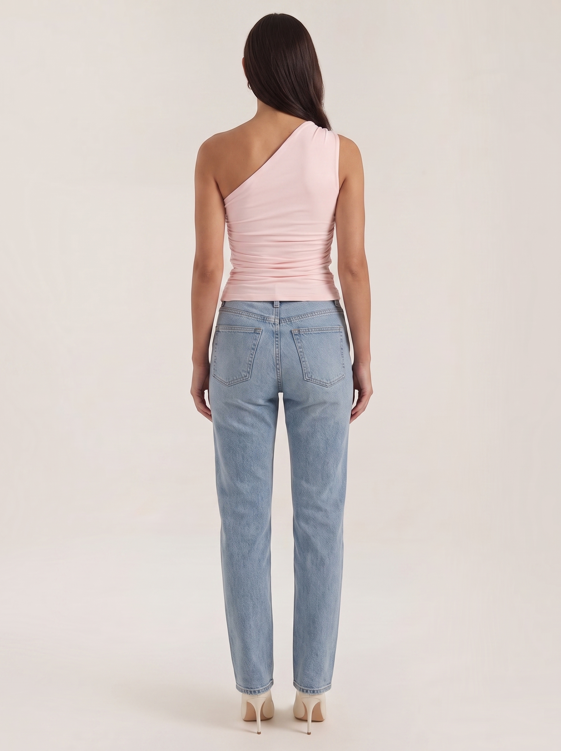 Ruched One Shoulder Top