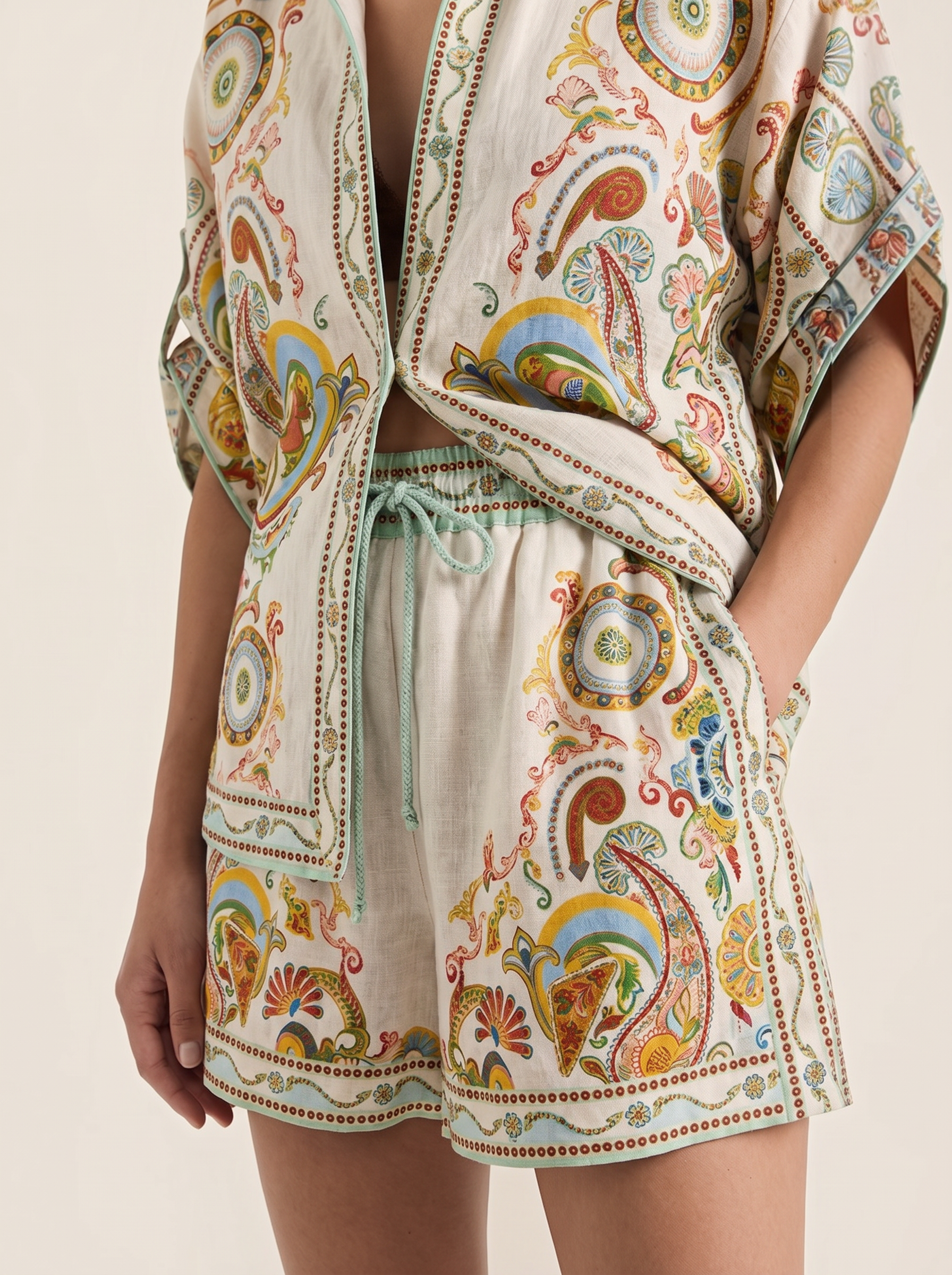 Printed Shirt & Shorts Set