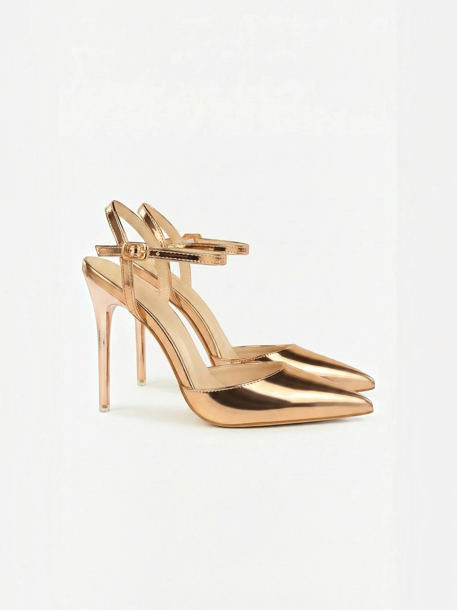 Pointed-Toe Ankle Strap Heels