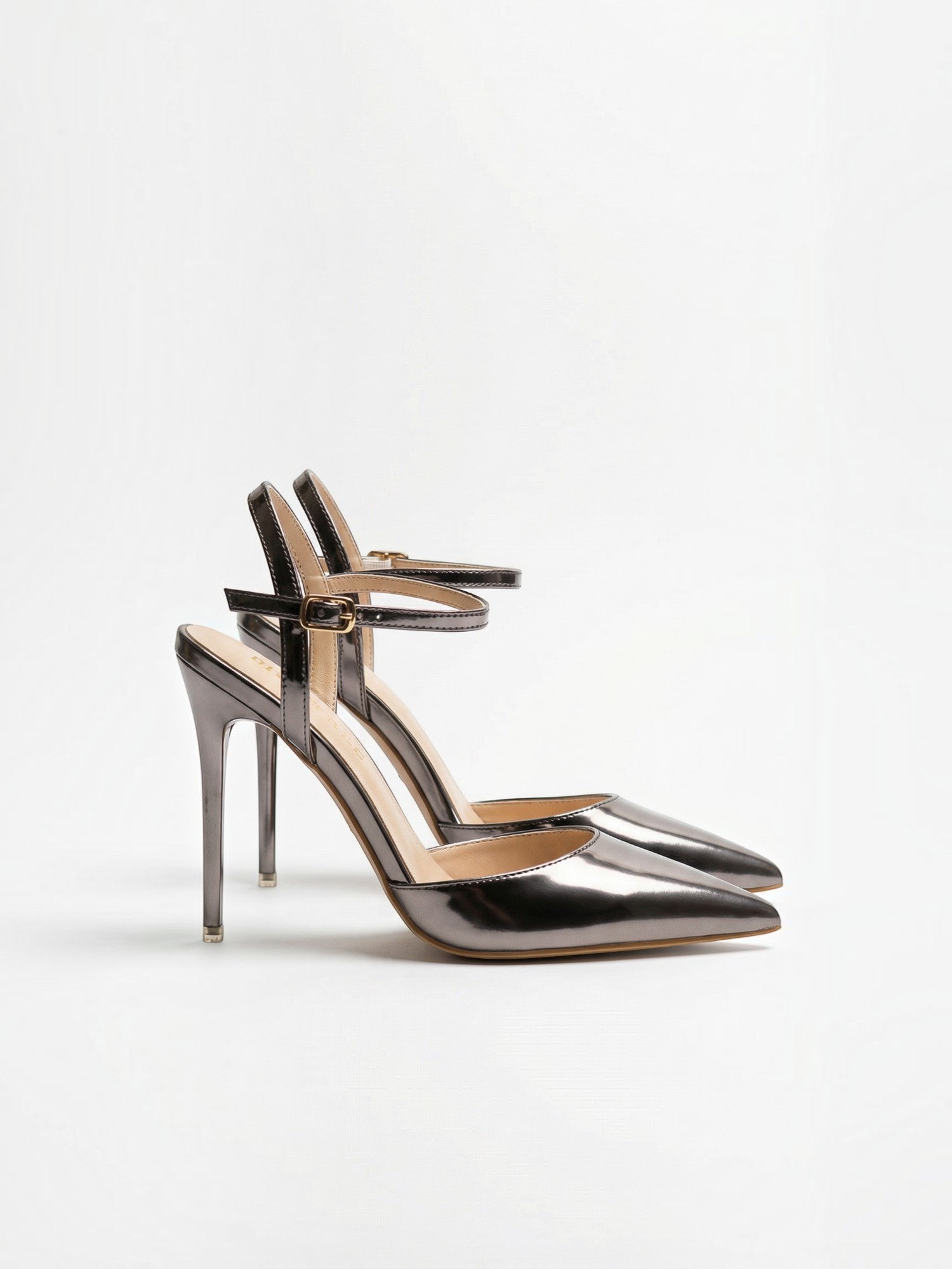 Pointed-Toe Ankle Strap Heels