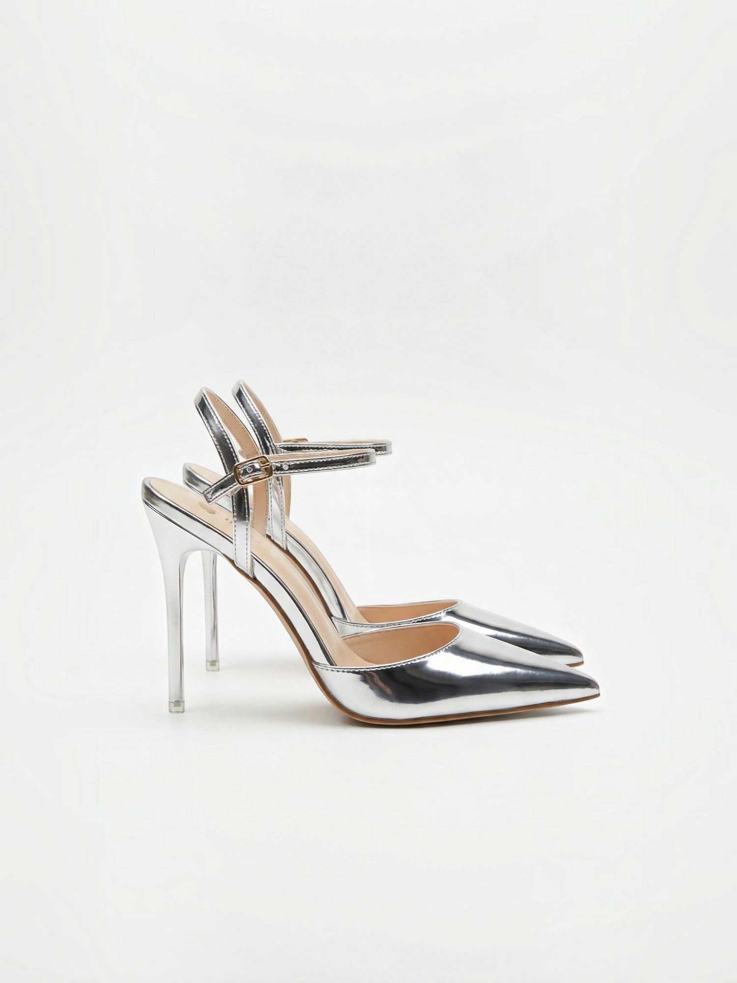 Pointed-Toe Ankle Strap Heels