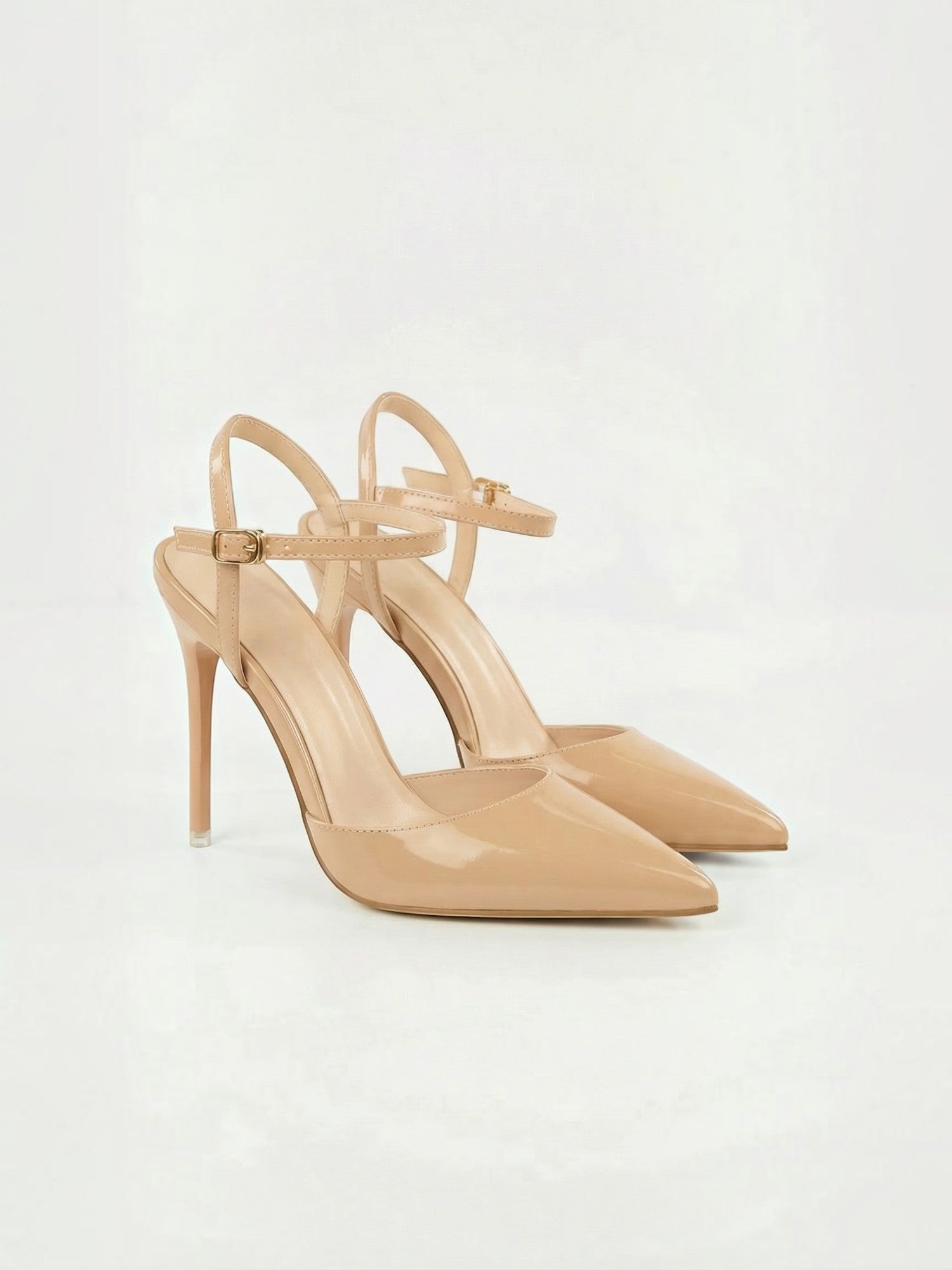 Pointed-Toe Ankle Strap Heels