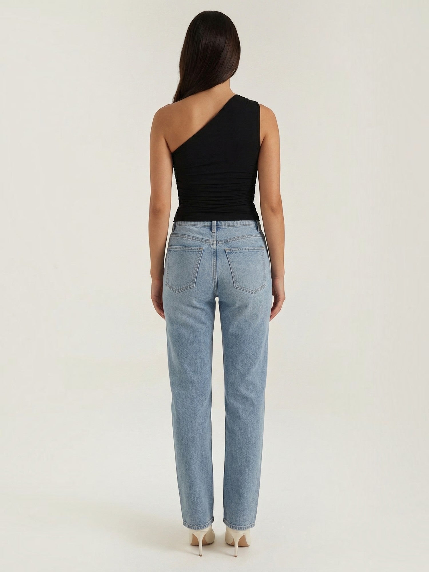 Ruched One Shoulder Top