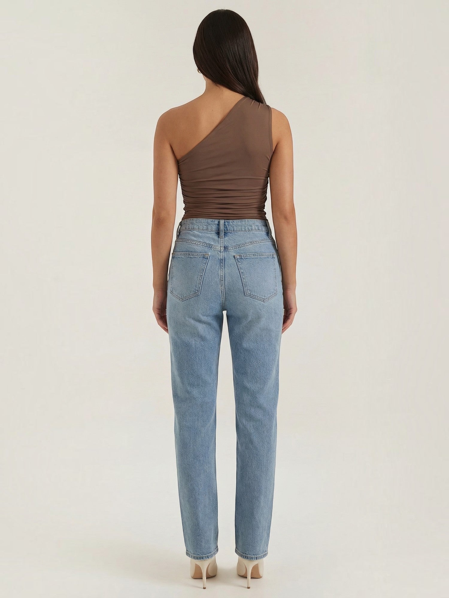 Ruched One Shoulder Top