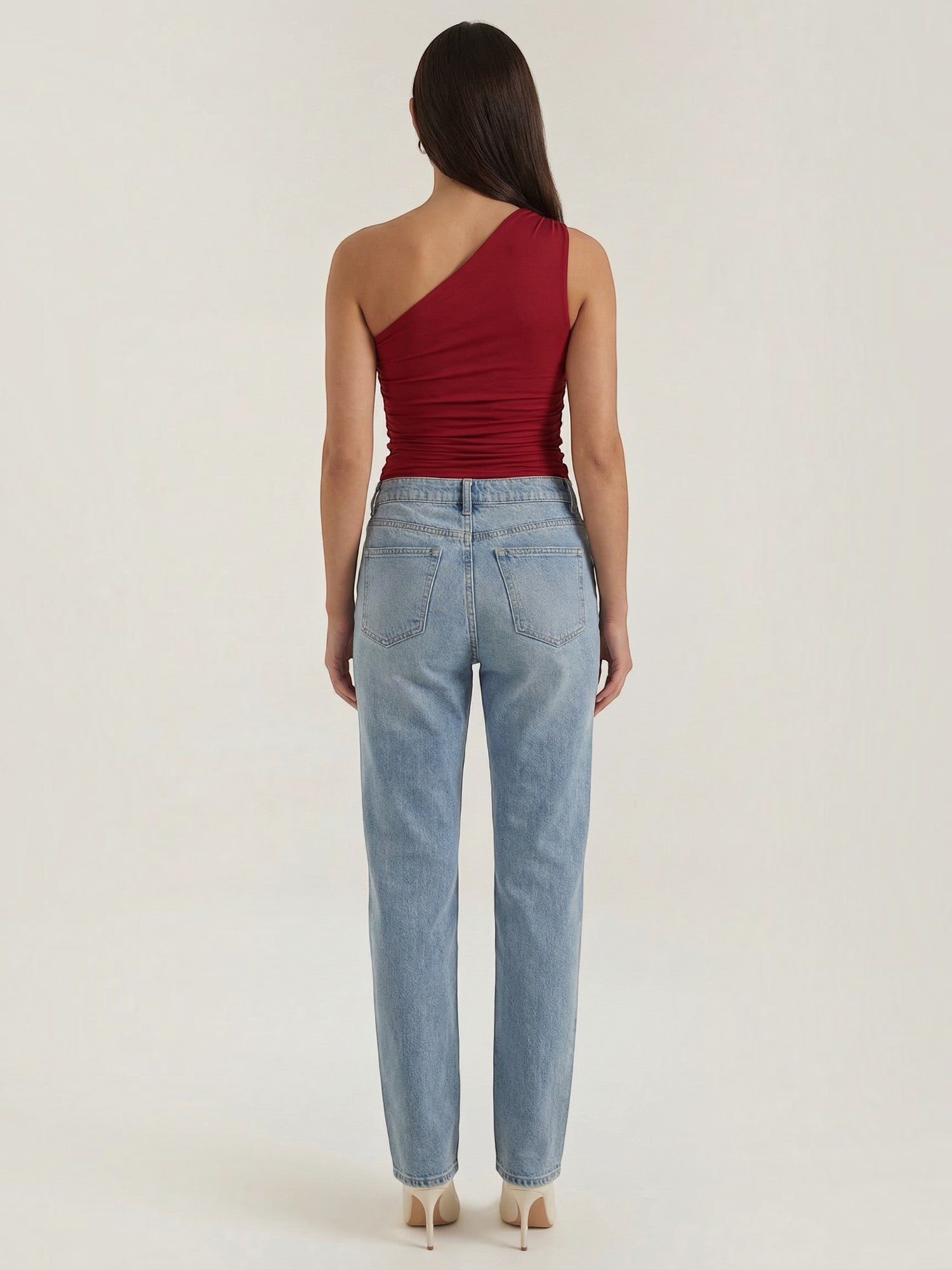 Ruched One Shoulder Top