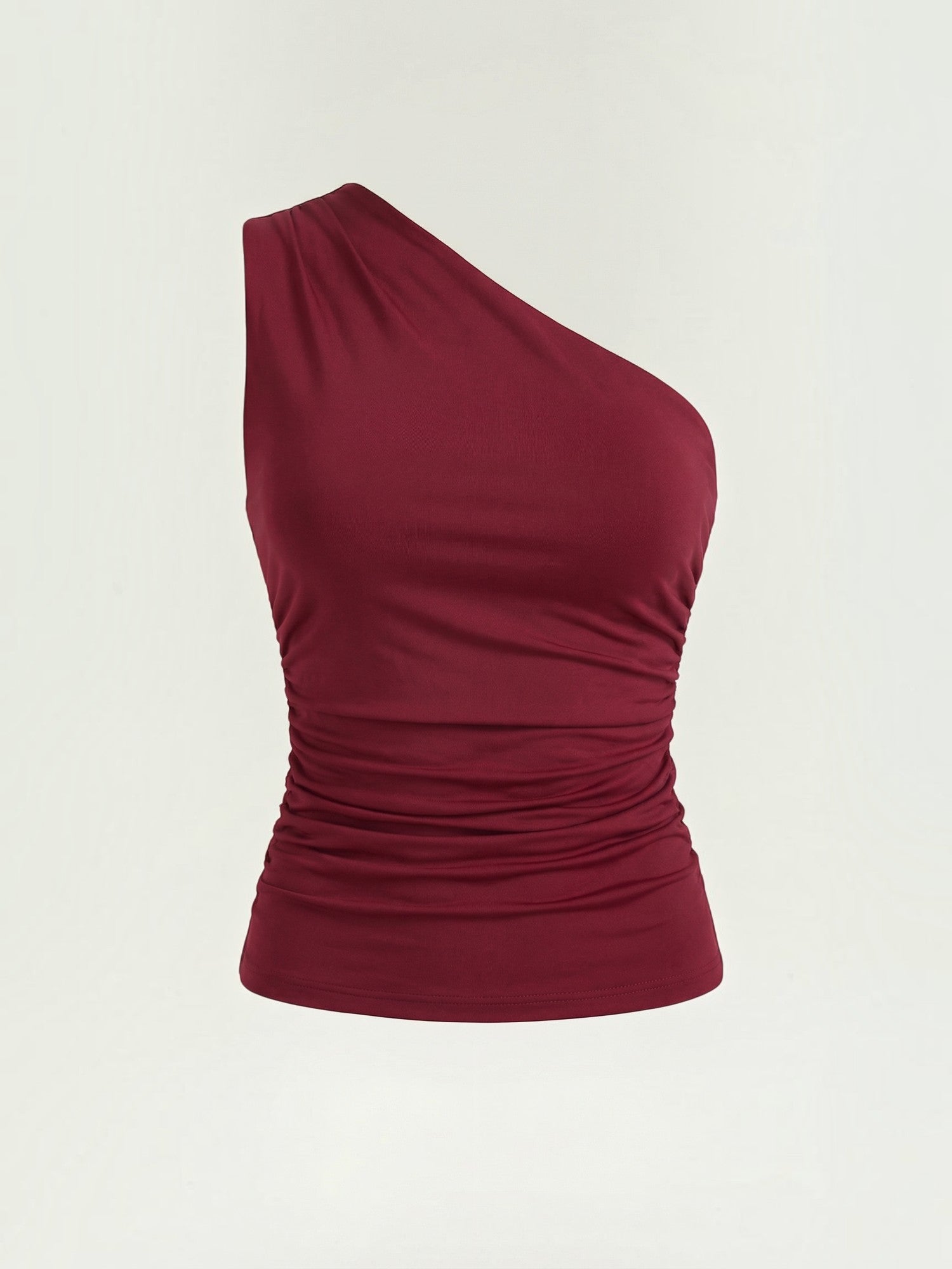 Ruched One Shoulder Top