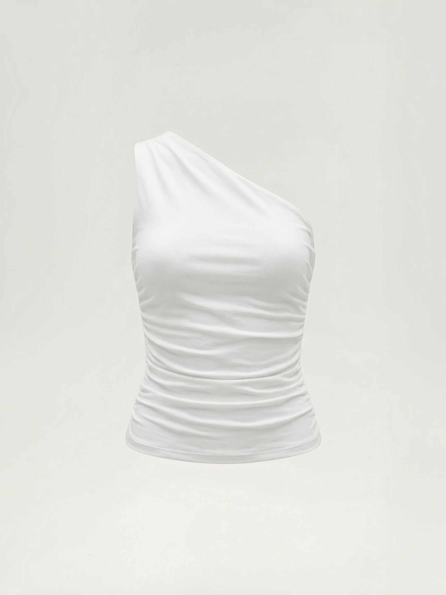 Ruched One Shoulder Top