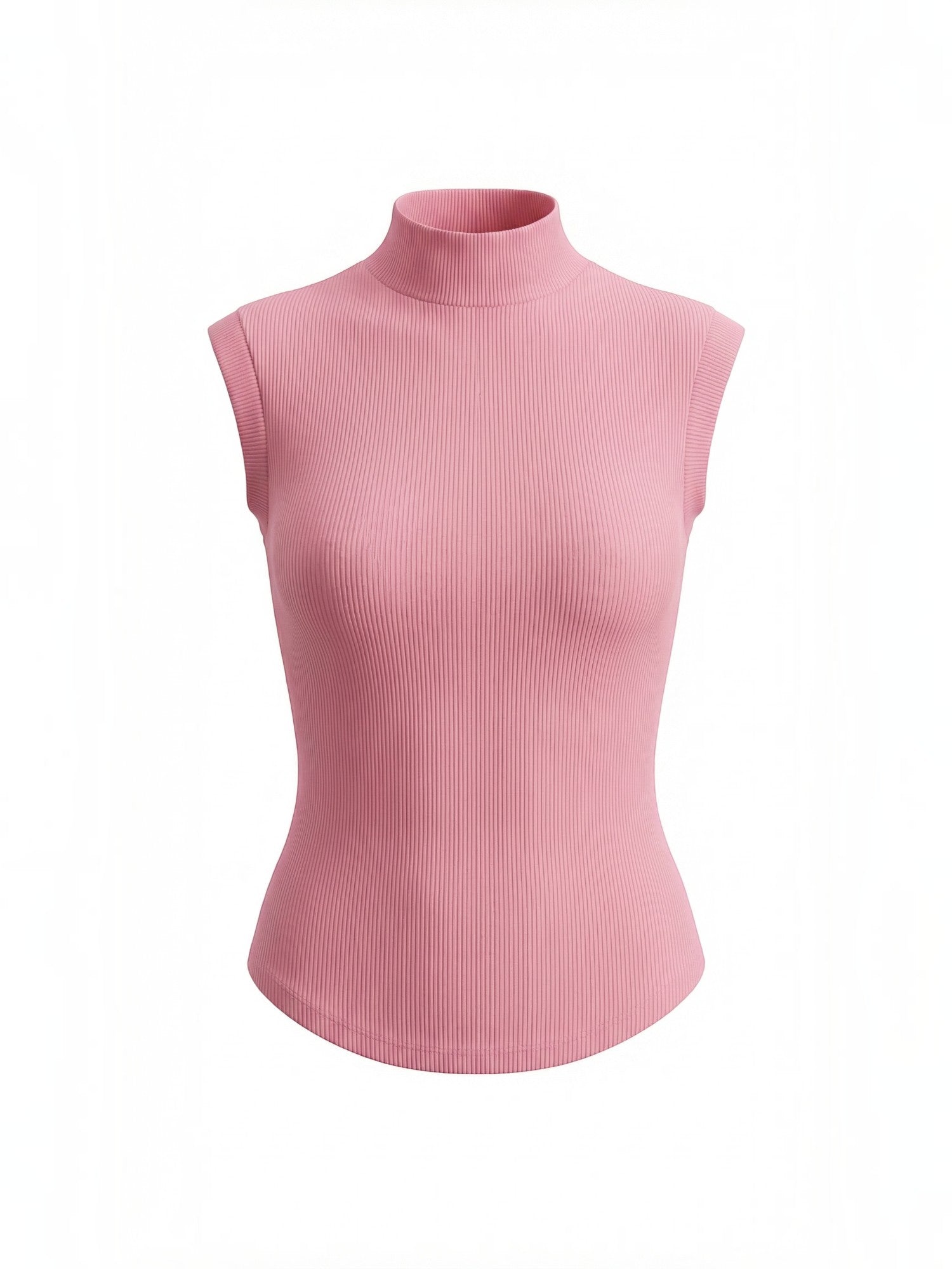 Ribbed Mock Neck Knit Top