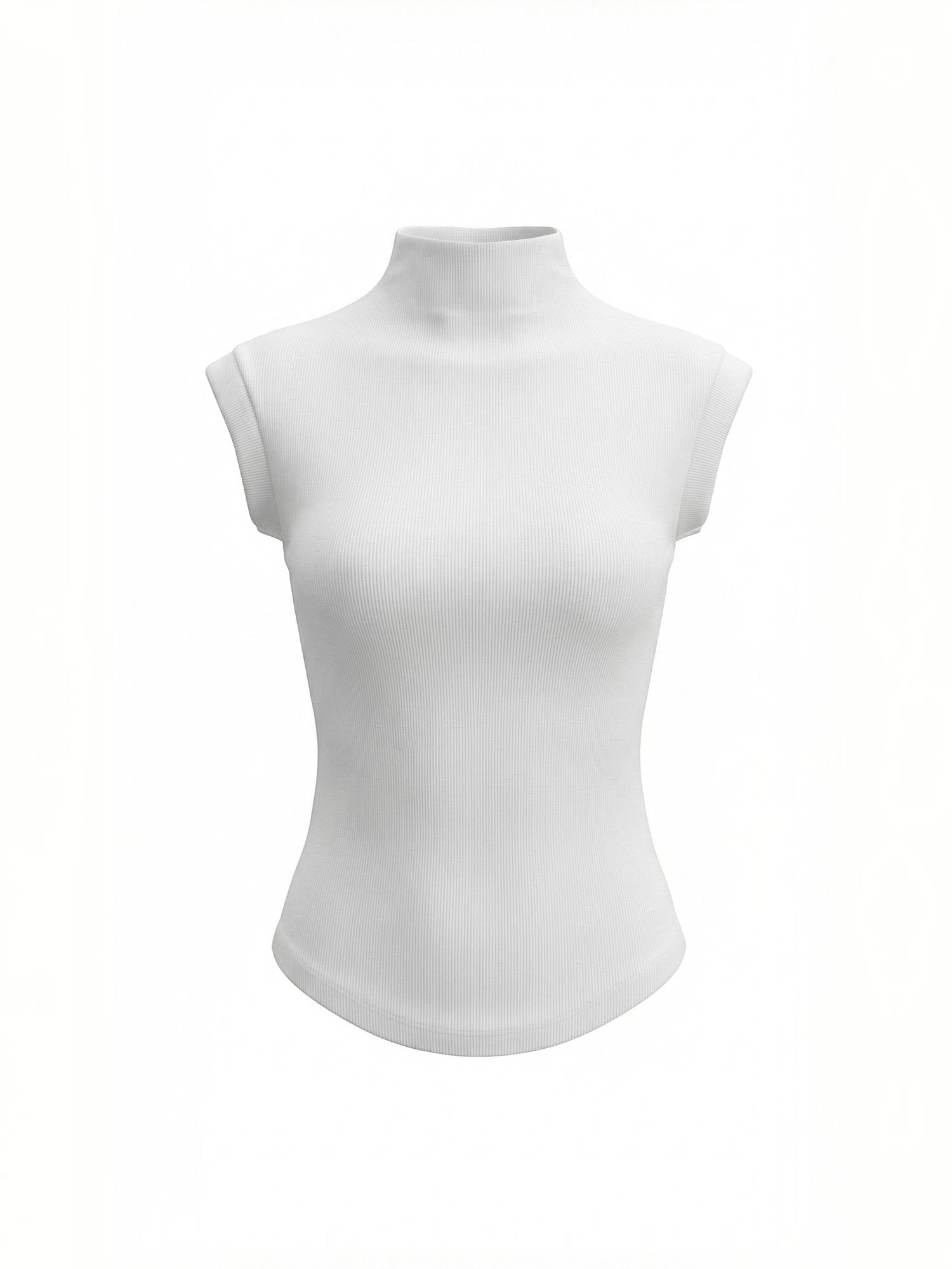 Ribbed Mock Neck Knit Top