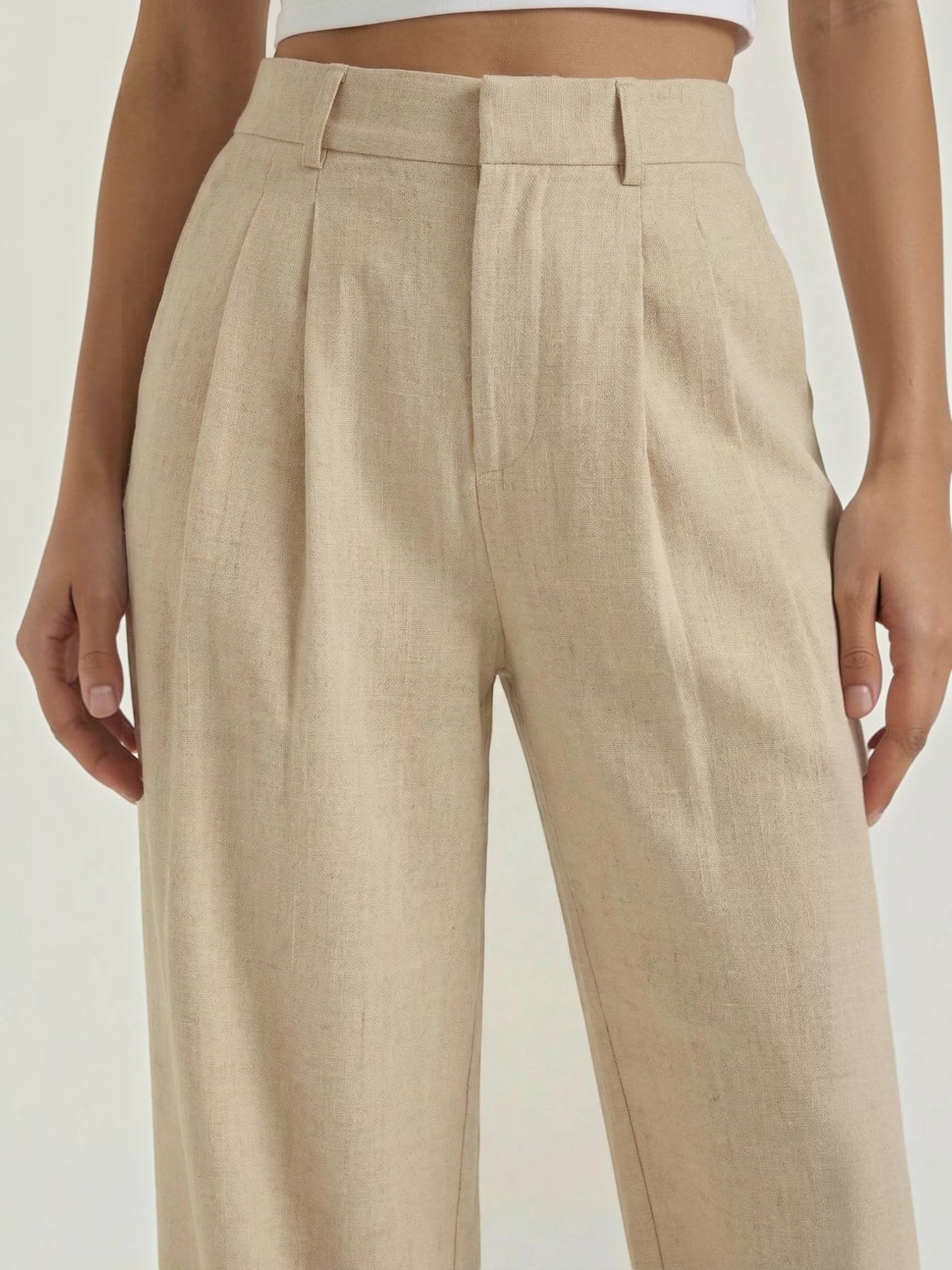 High Waist Wide Leg Trousers