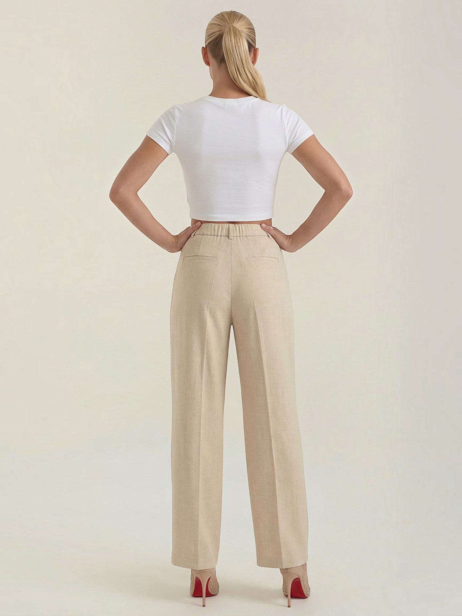 High Waist Wide Leg Trousers