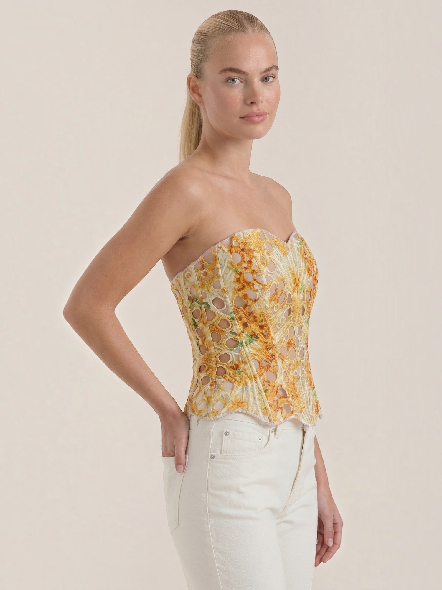 Lace Strapless Corset Top