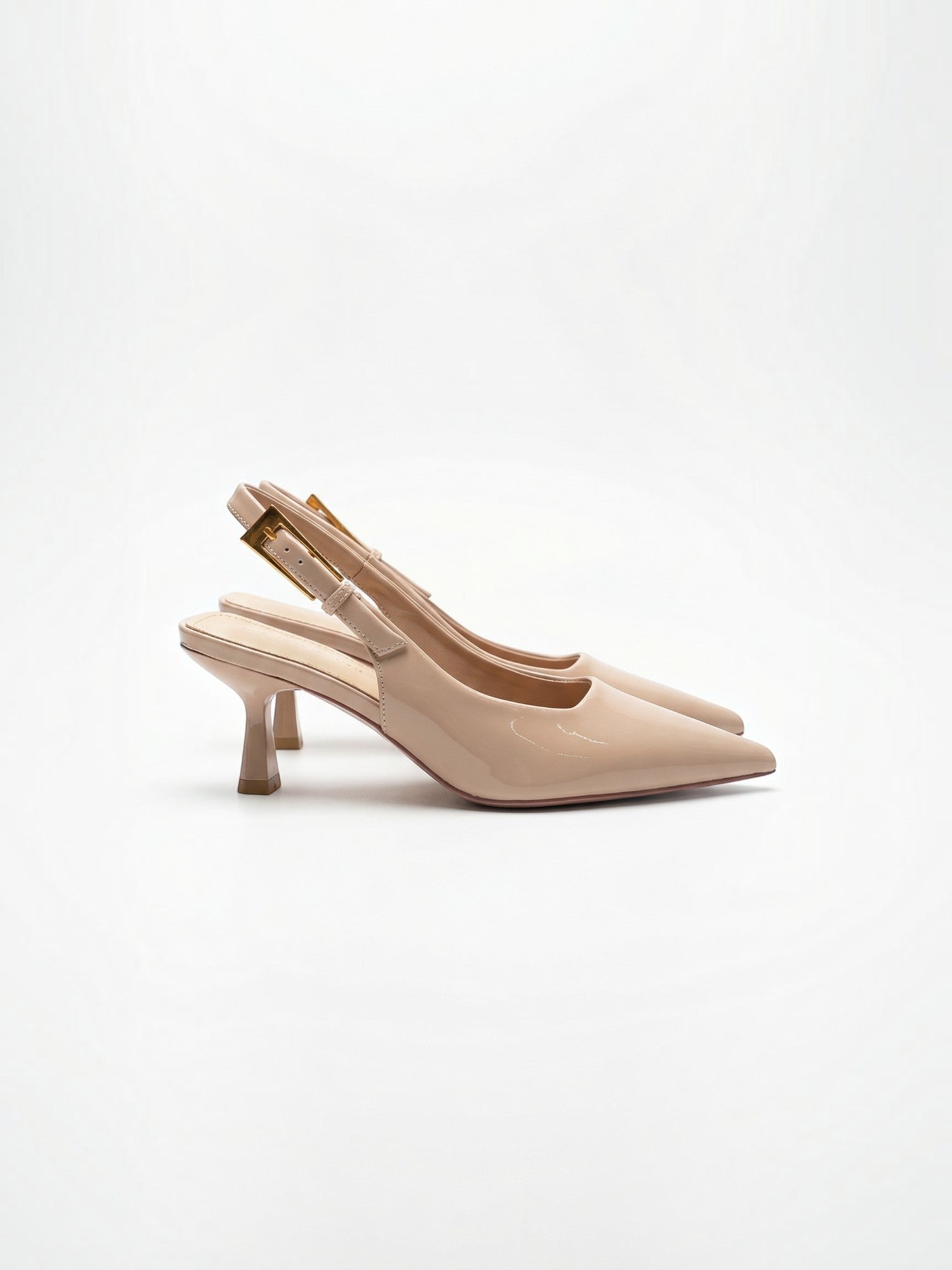 Patent Slingback Kitten Heels