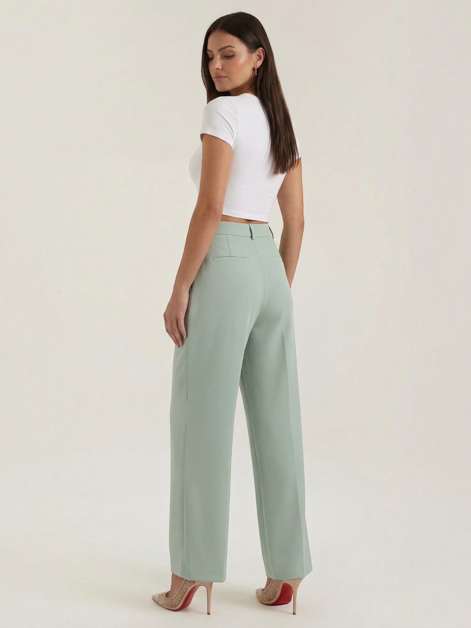 Straight Leg Tailored Trousers