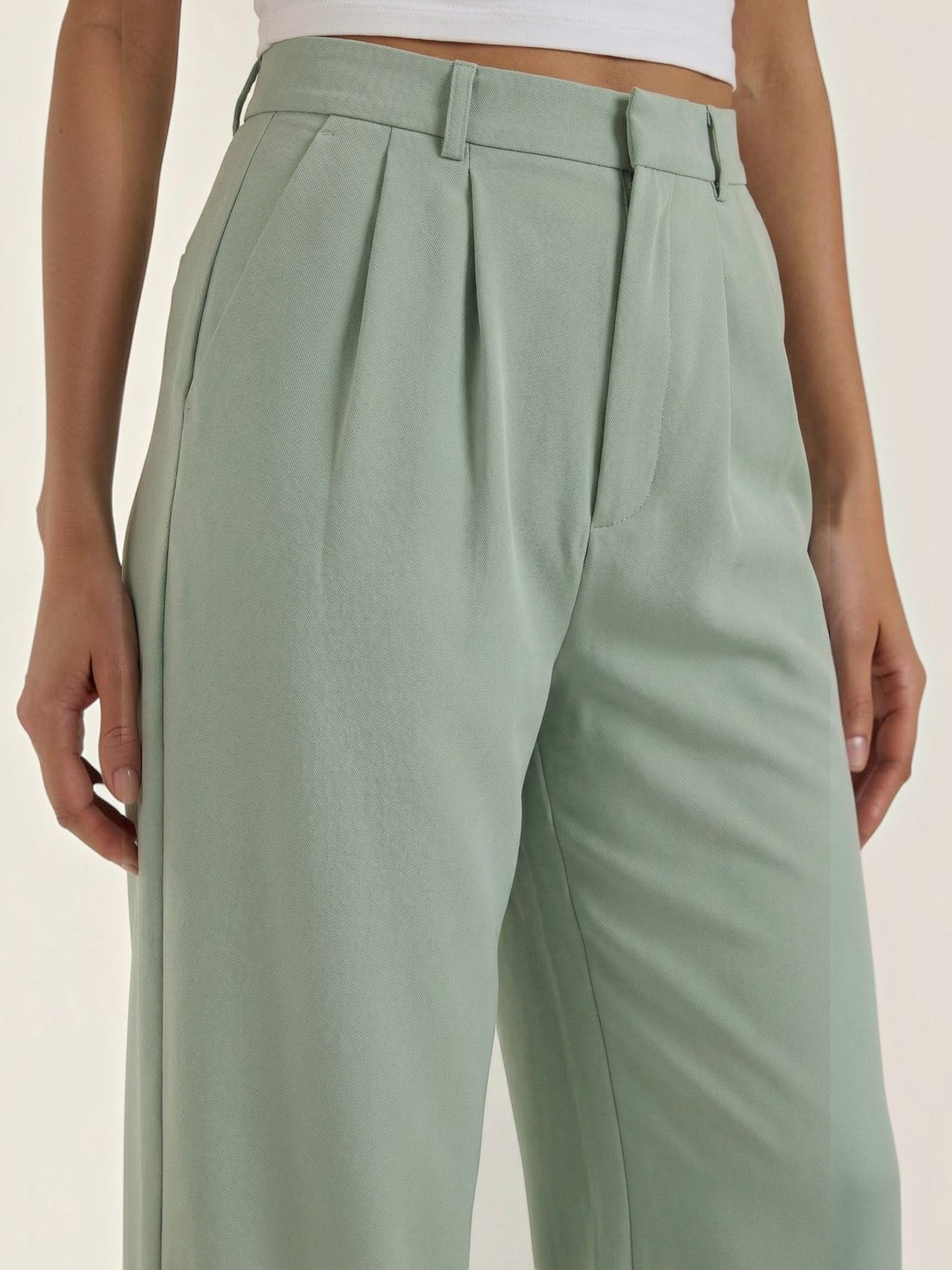 Straight Leg Tailored Trousers