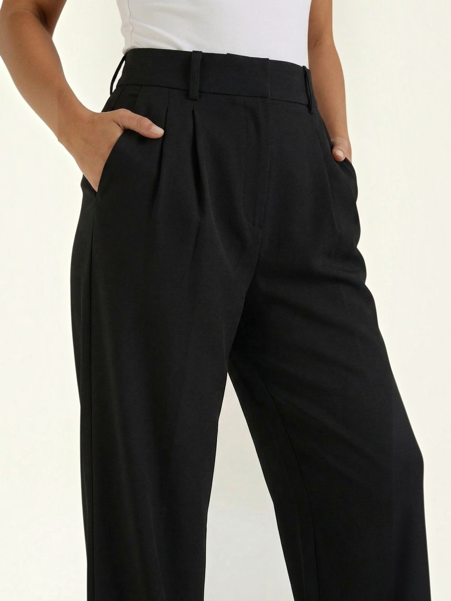 Straight Leg Tailored Trousers