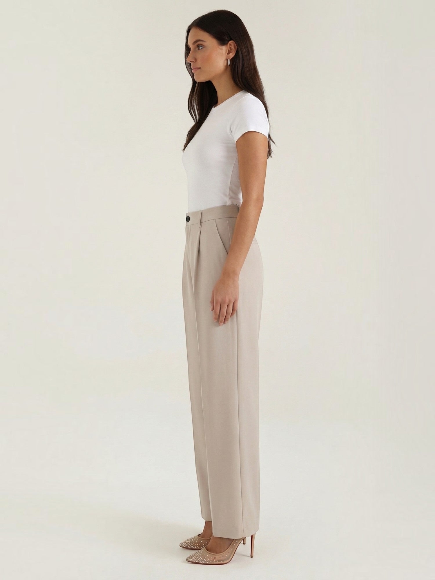 Straight Leg Tailored Trousers